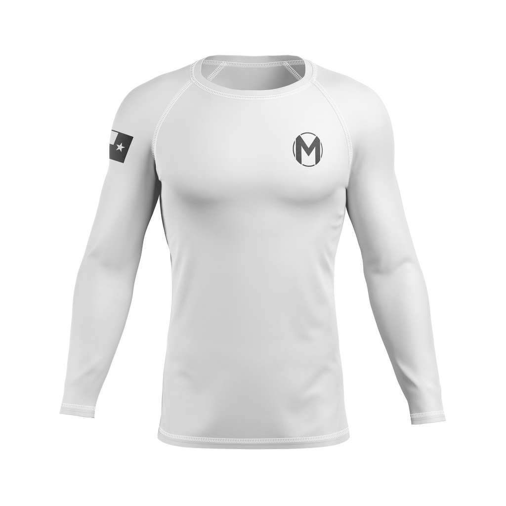 Magness Jiu Jitsu men's rash guard Standard Issue, white