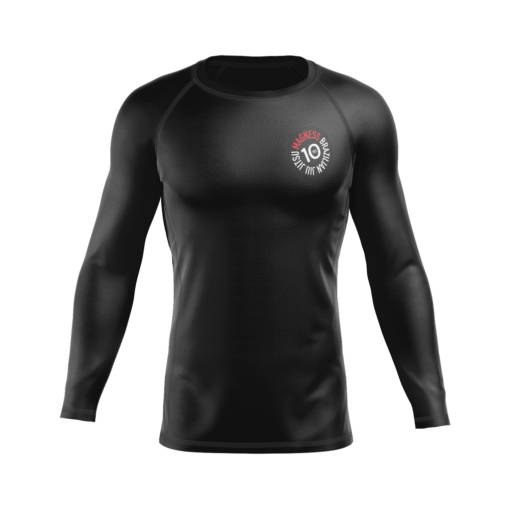 Magness Jiu Jitsu men's rash guard 10 Years, black