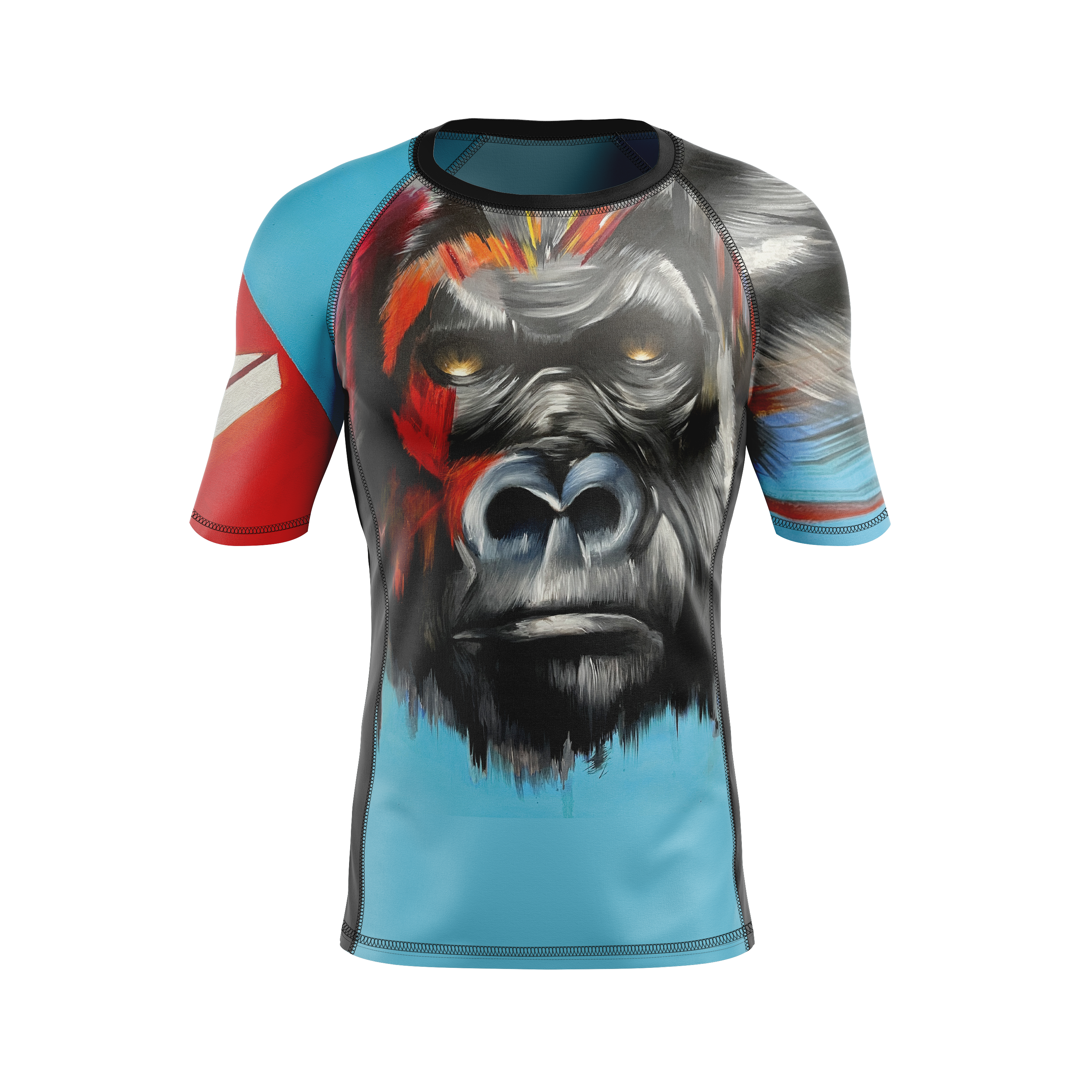 Magness Jiu Jitsu men's rash guard Gorilla Dayz, blue