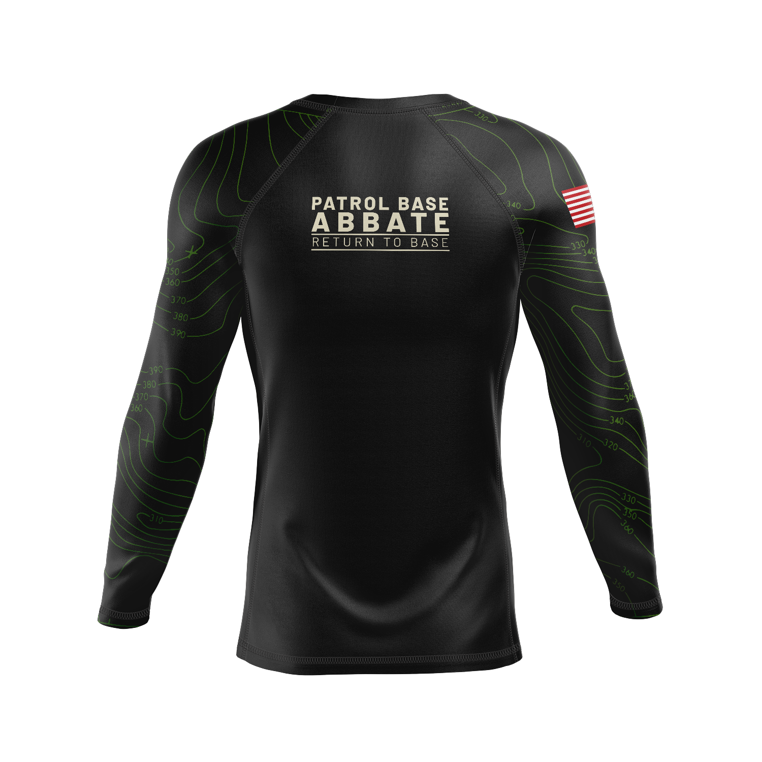 Patrol Base Abbate men's rash guard Topo, black and green