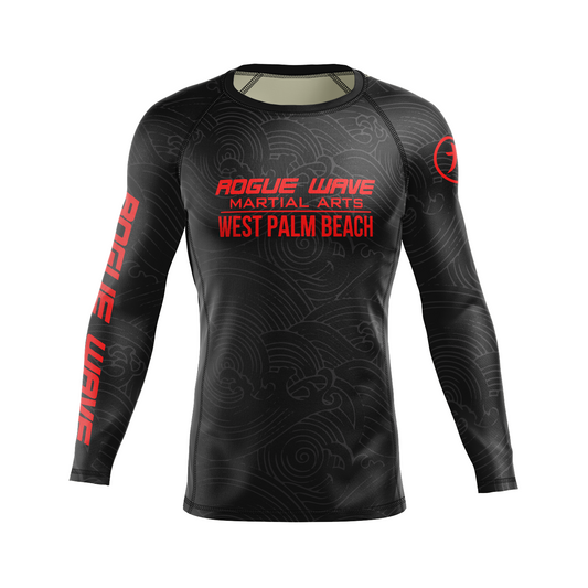 Rogue Wave men's rash guard Wave, black