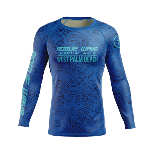 Rogue Wave men's rash guard Wave, blue