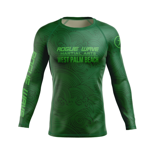 Rogue Wave men's rash guard Wave, green