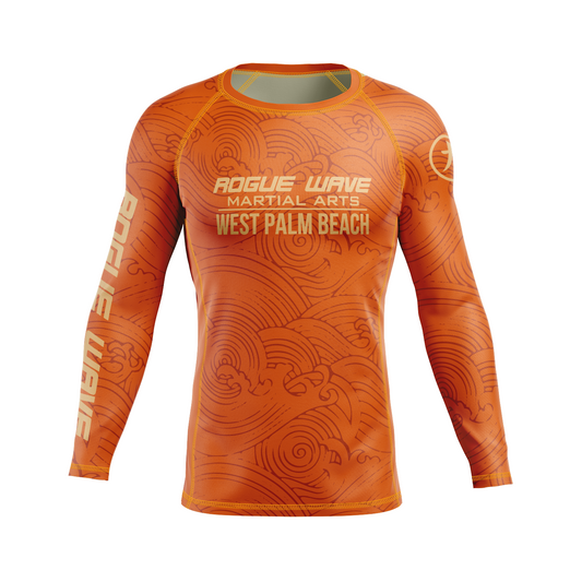 Rogue Wave men's rash guard Wave, orange