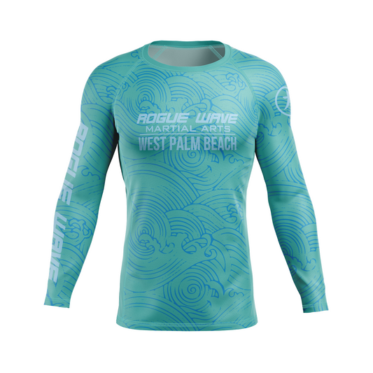 Rogue Wave men's rash guard Wave, turquoise (unranked)