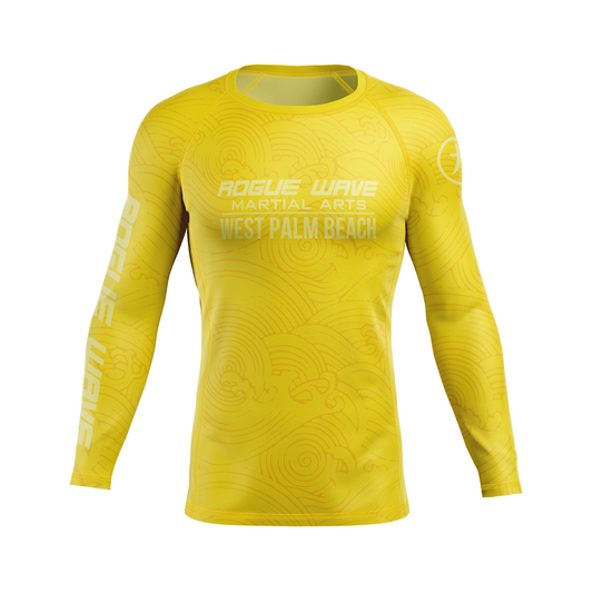 Rogue Wave men's rash guard Wave, yellow