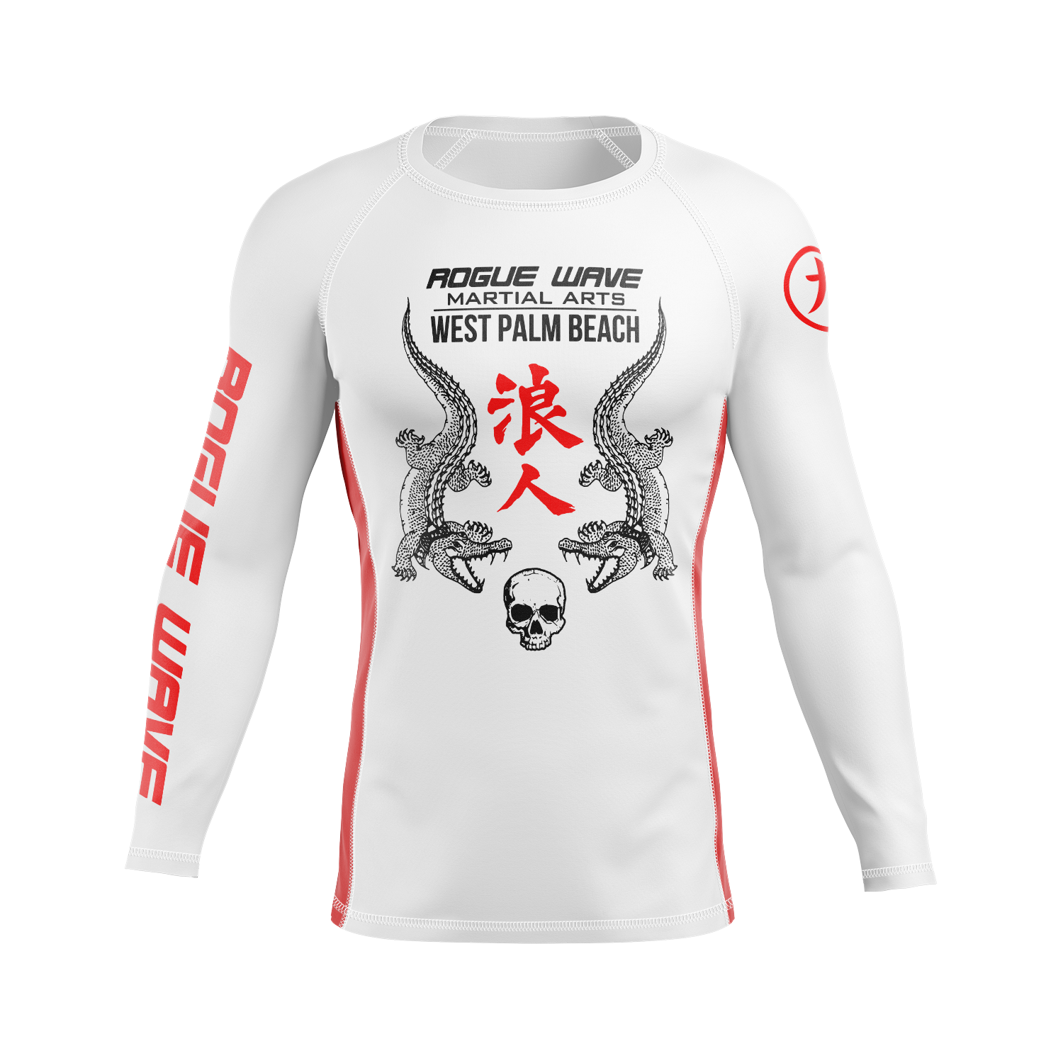 Rogue Wave men's rash guard Ronin, white