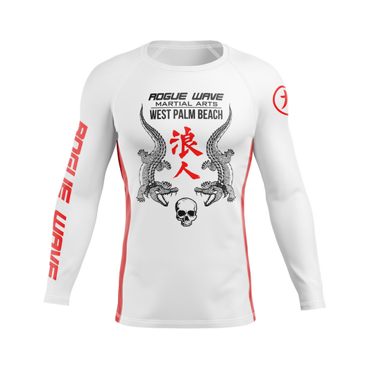 Rogue Wave men's rash guard Ronin, white