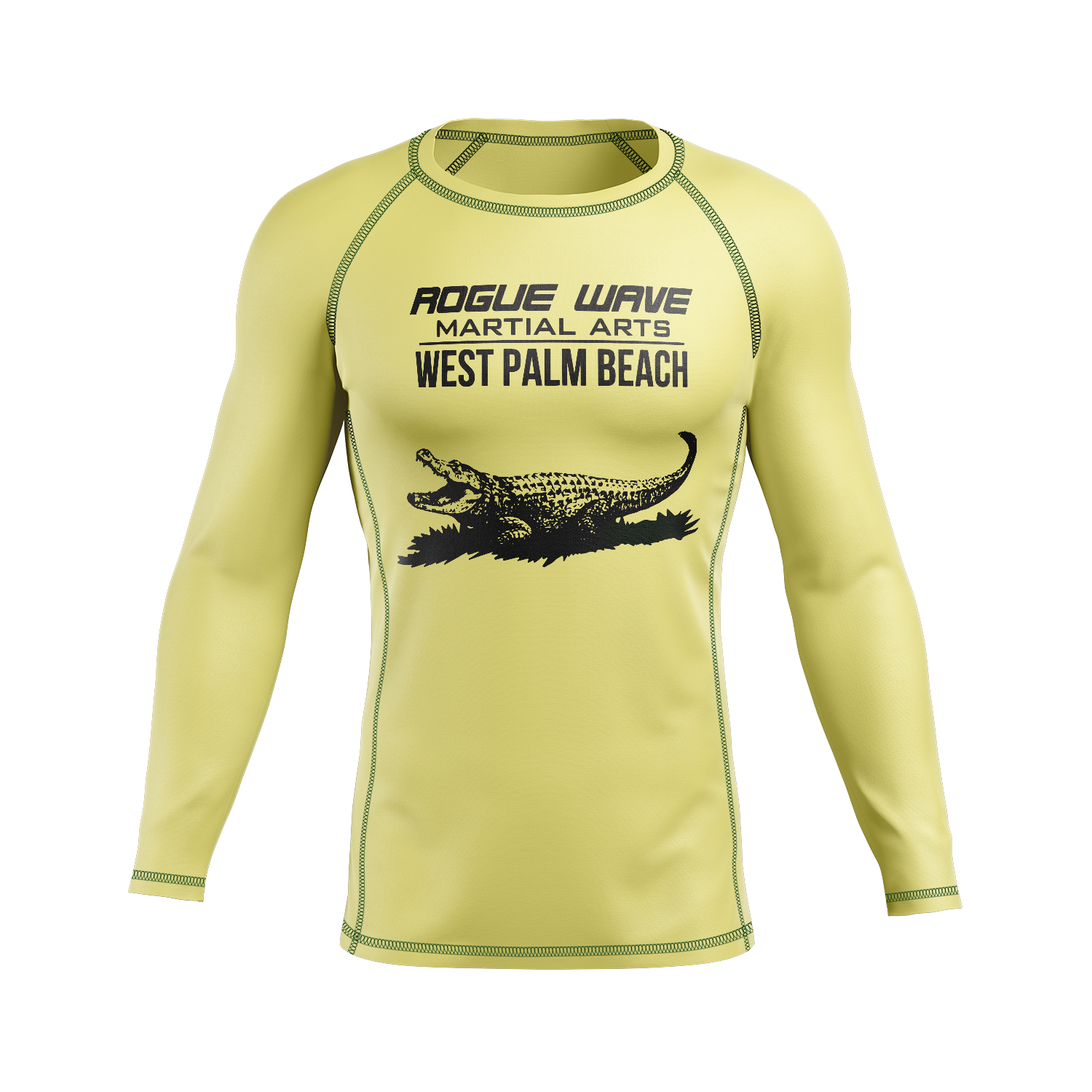 Rogue Wave men's rash guard Vintage Gator, yellow – CRUZ CMBT