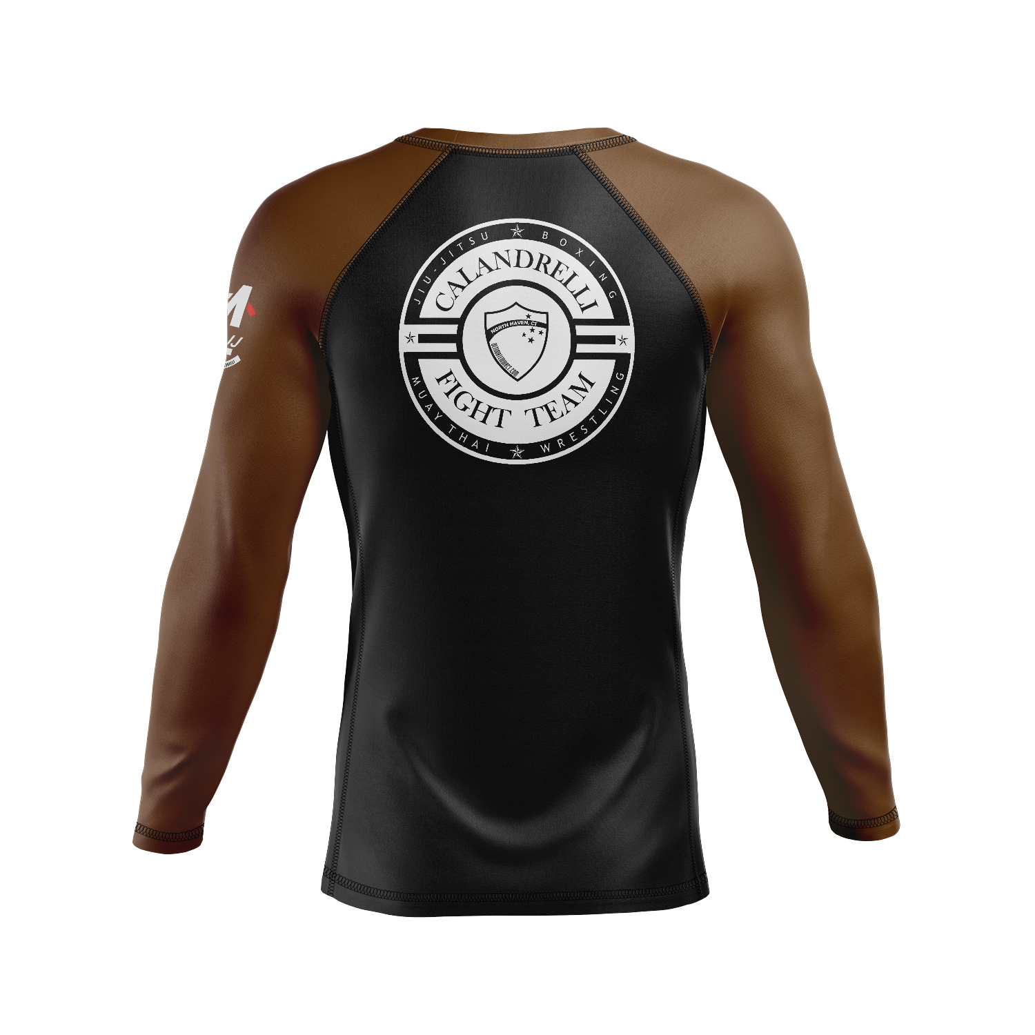 Ultimate MMA men's rash guard Kanji Ranked, black/brown
