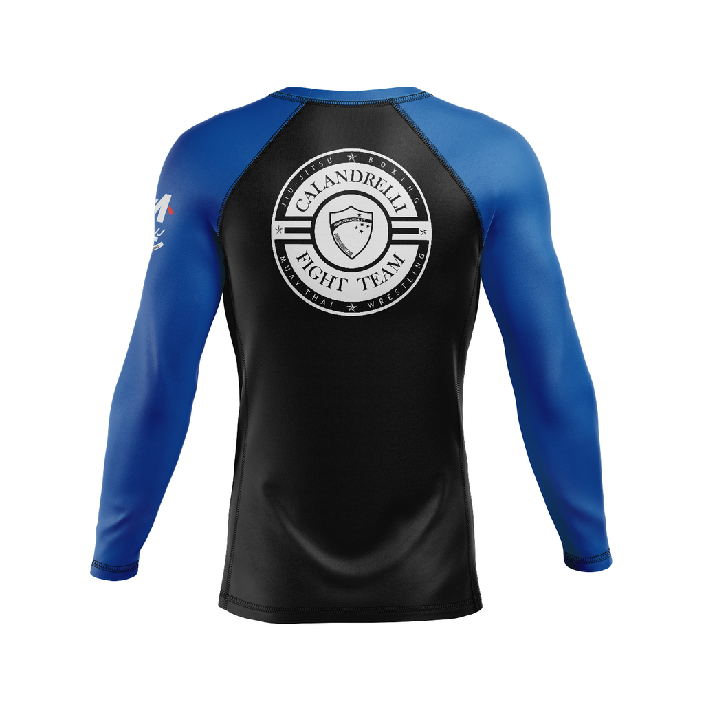 Ultimate MMA men's rash guard Kanji Ranked, black/blue