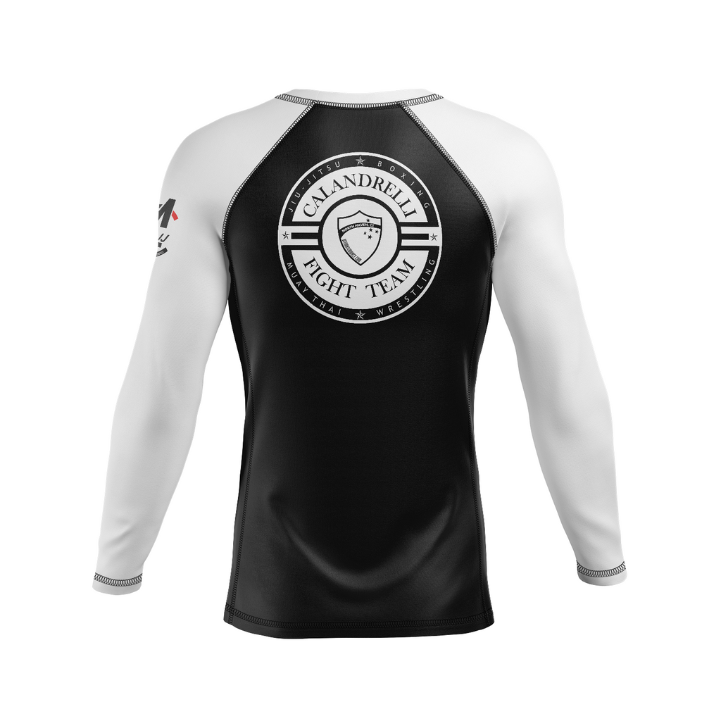 Ultimate MMA men's rash guard Kanji Ranked, black/white