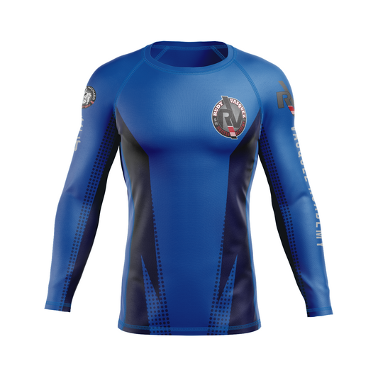 Vasquez Academy men's rash guard Staple Ranked, blue