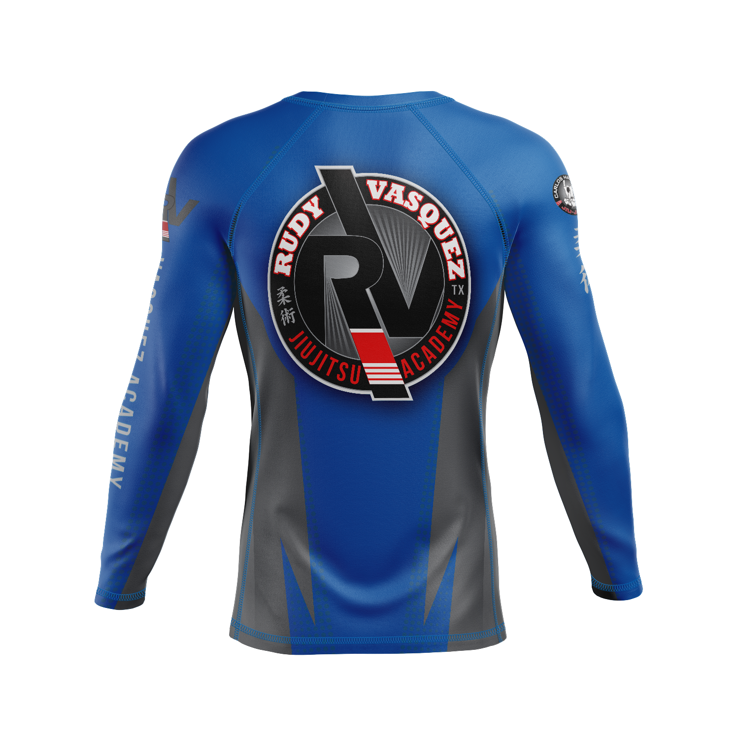 Vasquez Academy men's rash guard Staple Ranked, stealth blue