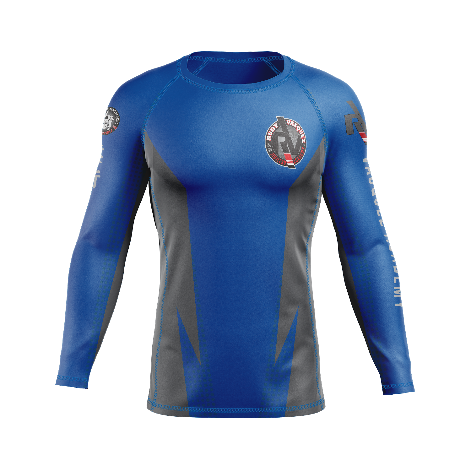 Vasquez Academy men's rash guard Staple Ranked, stealth blue