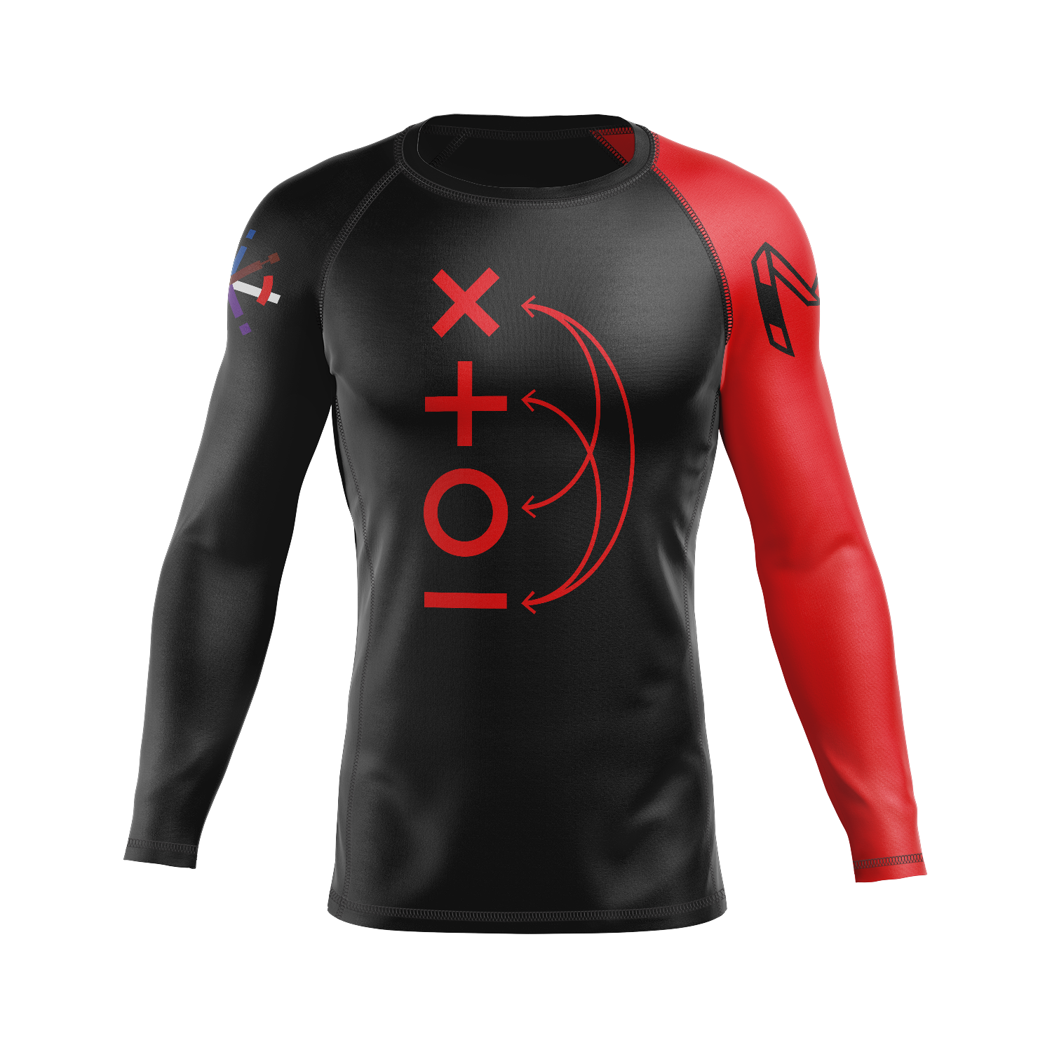 Magness Jiu Jitsu men's rash guard Formula, red