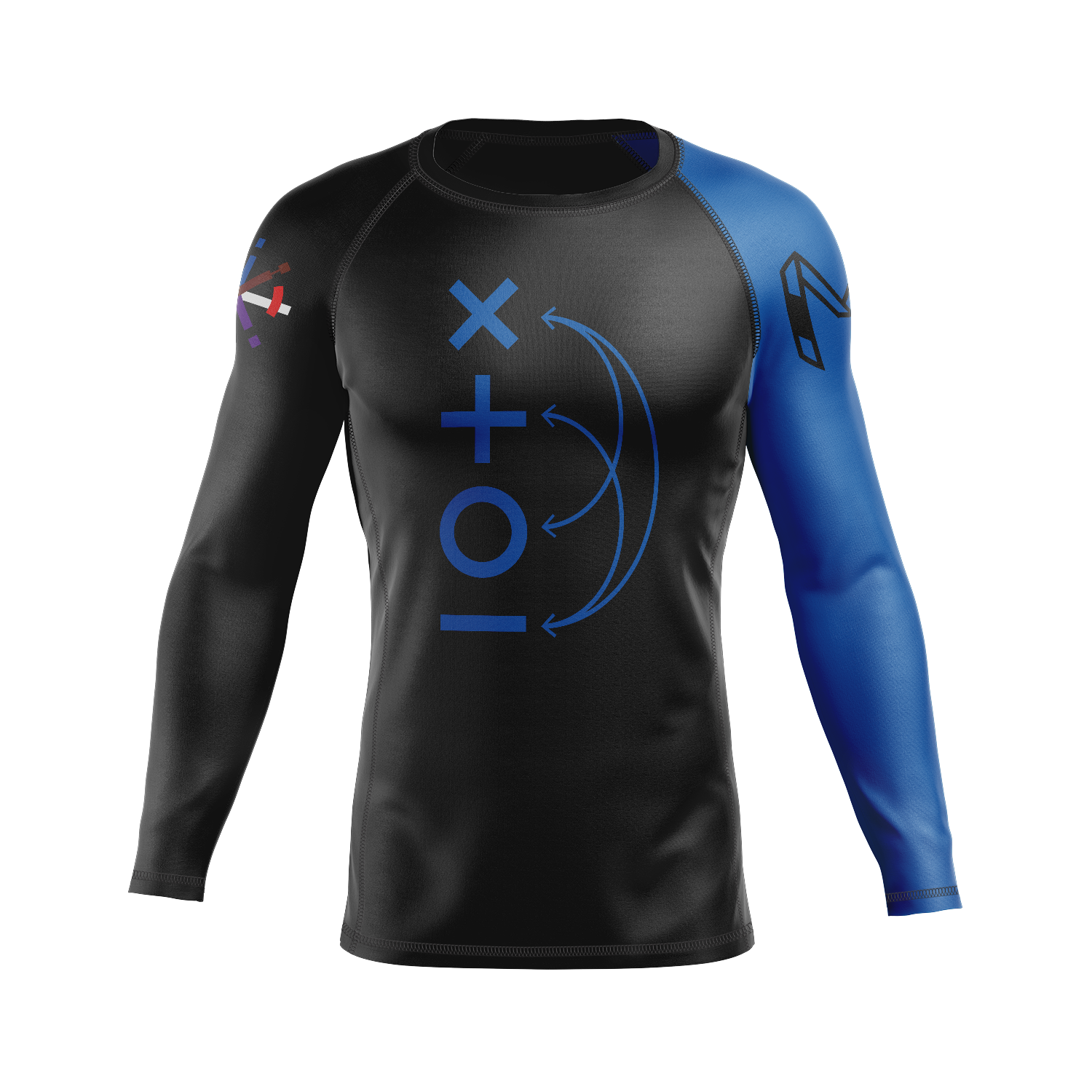 Magness Jiu Jitsu men's rash guard Formula, blue