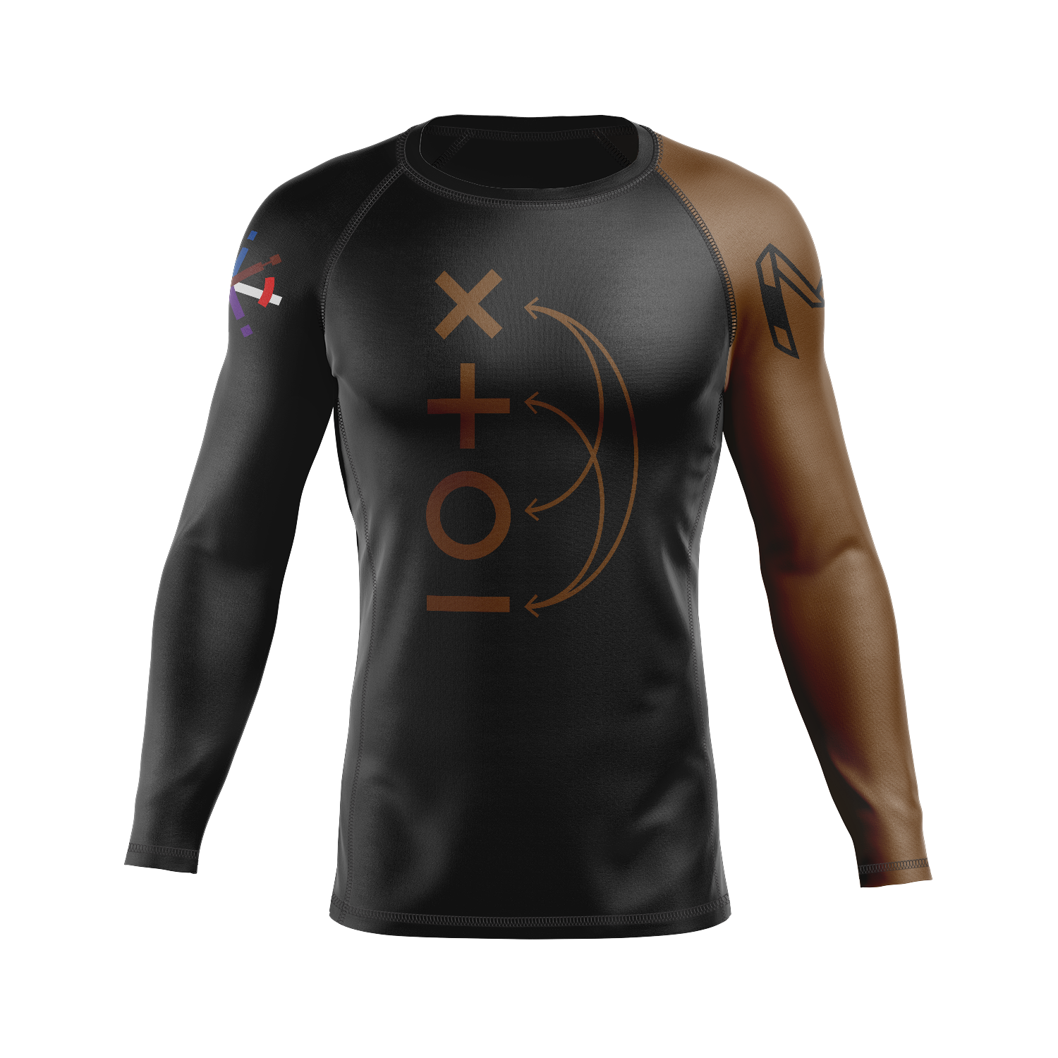 Magness Jiu Jitsu men's rash guard Formula, brown