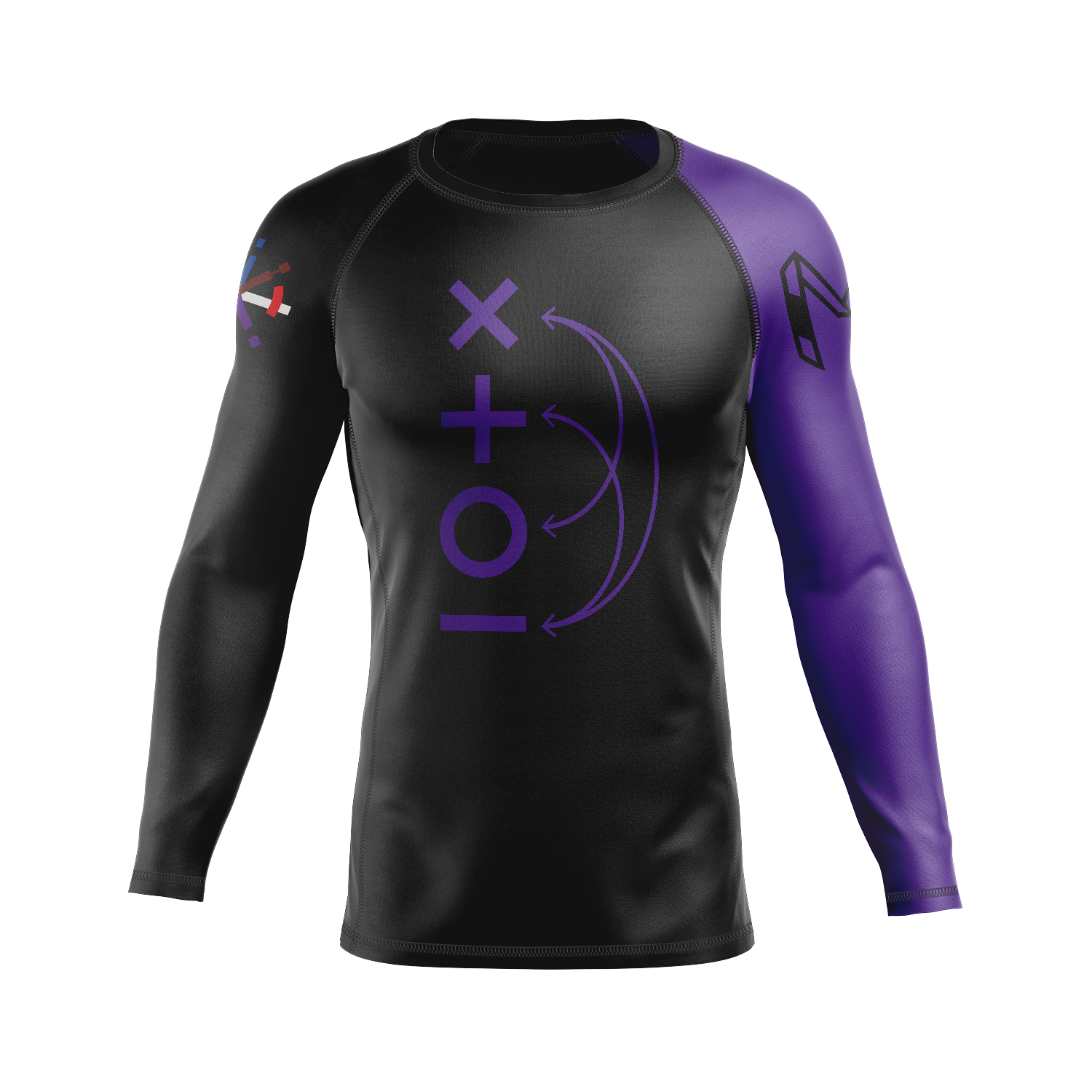 Magness Jiu Jitsu men's rash guard Formula, purple