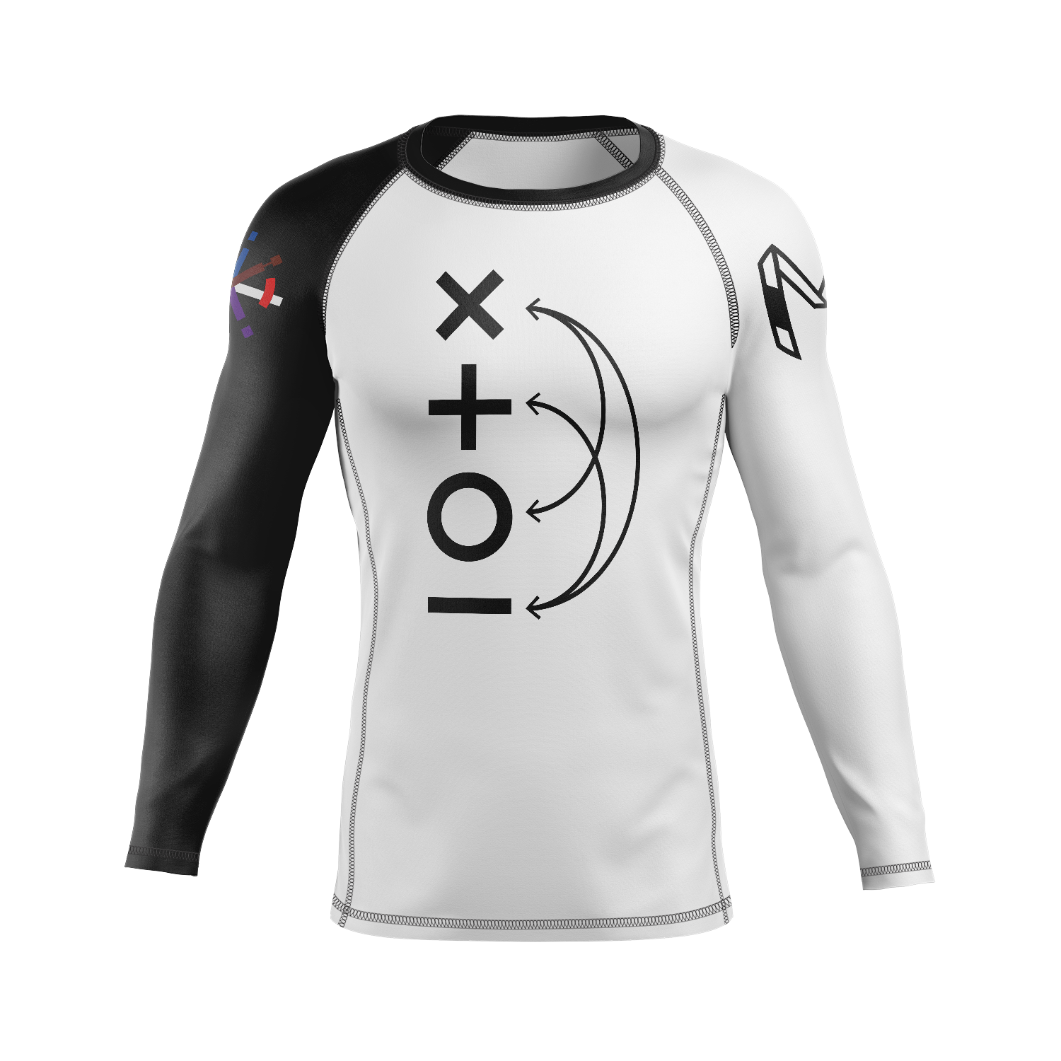 Magness Jiu Jitsu men's rash guard Formula, white – CRUZ CMBT