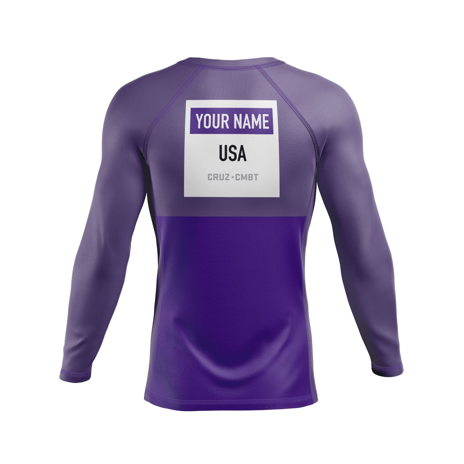 J-Block Ranked men's rash guard, purple