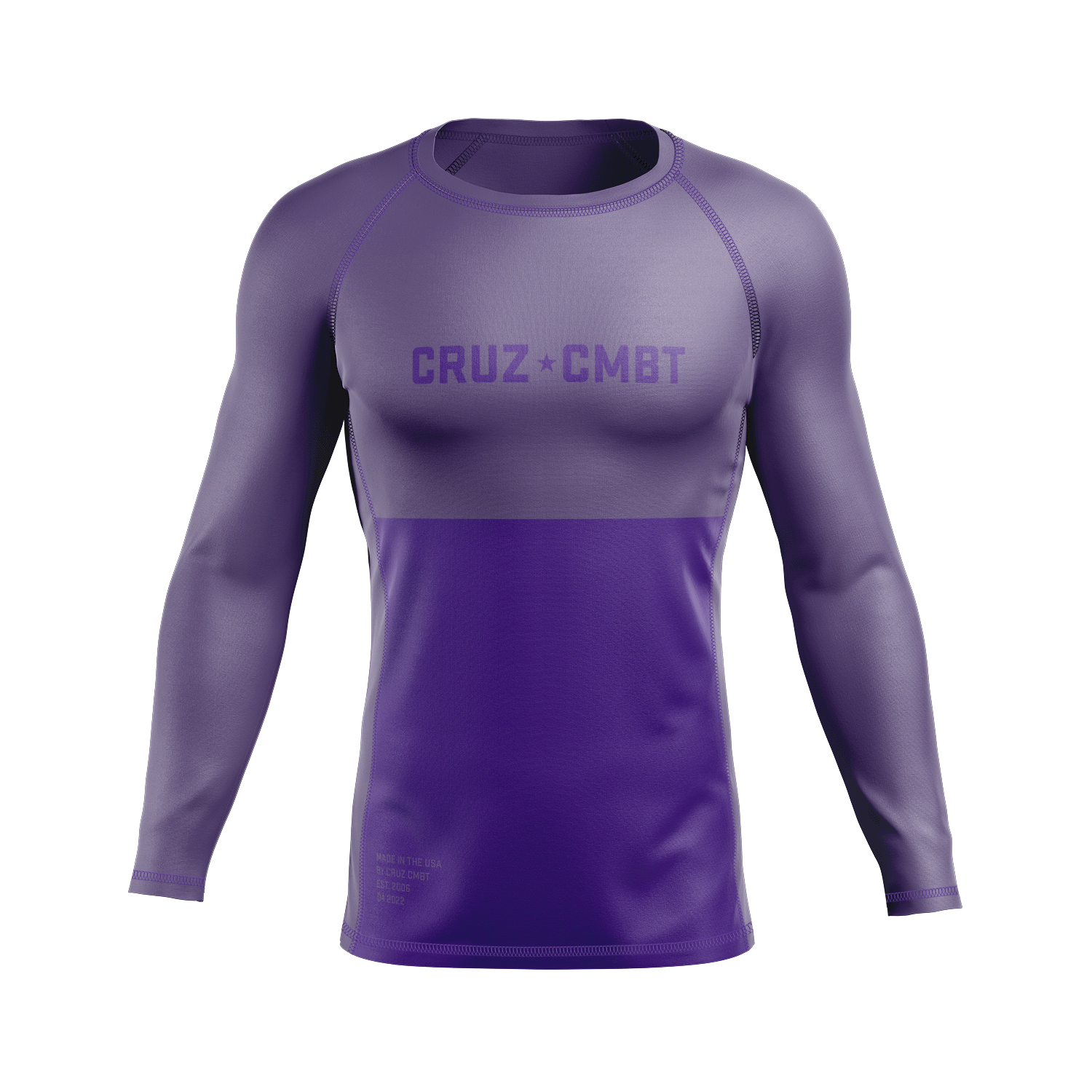 J-Block Ranked men's rash guard, purple