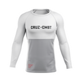 J-Block Ranked men's rash guard, white
