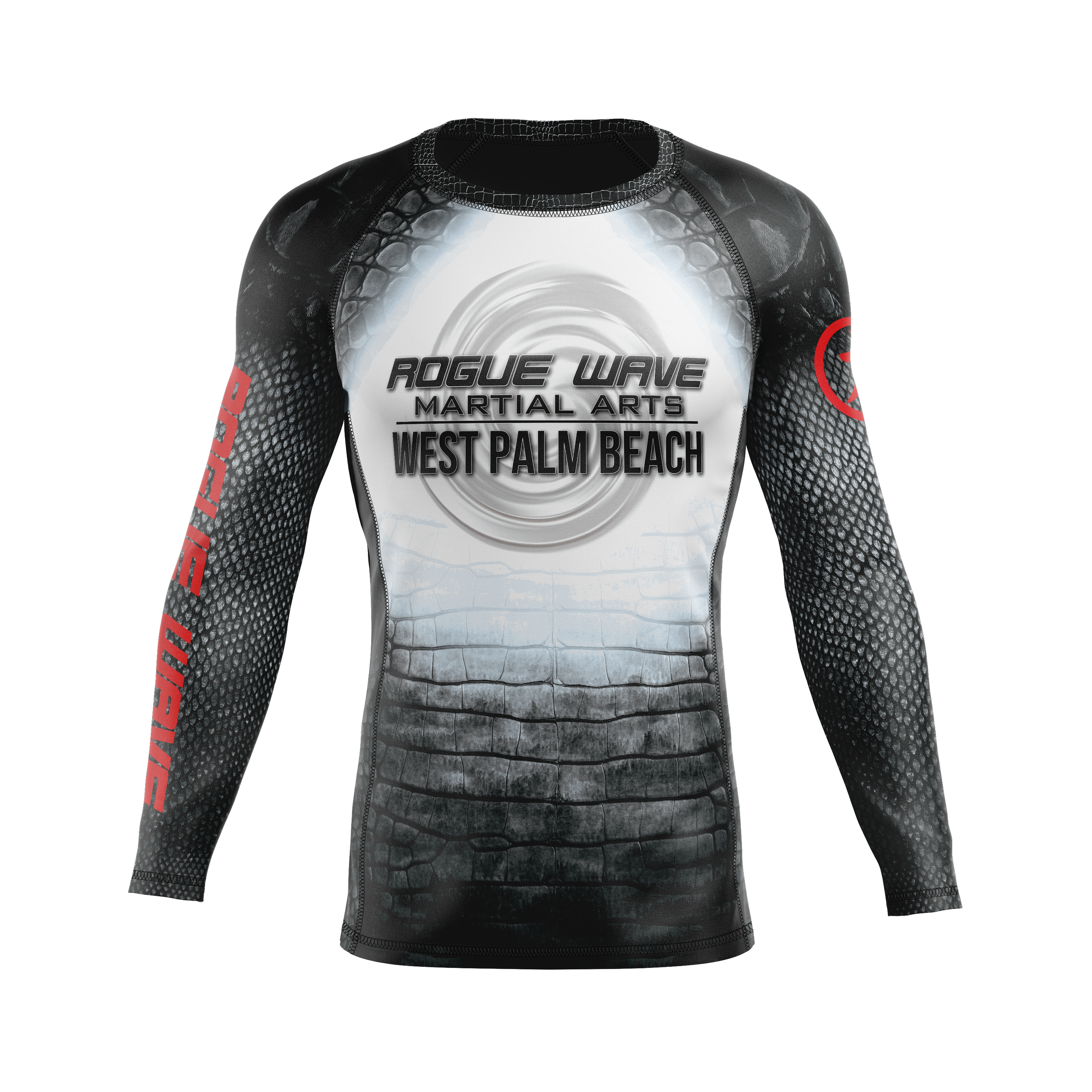 Rogue Wave men's rash guard Gator, black