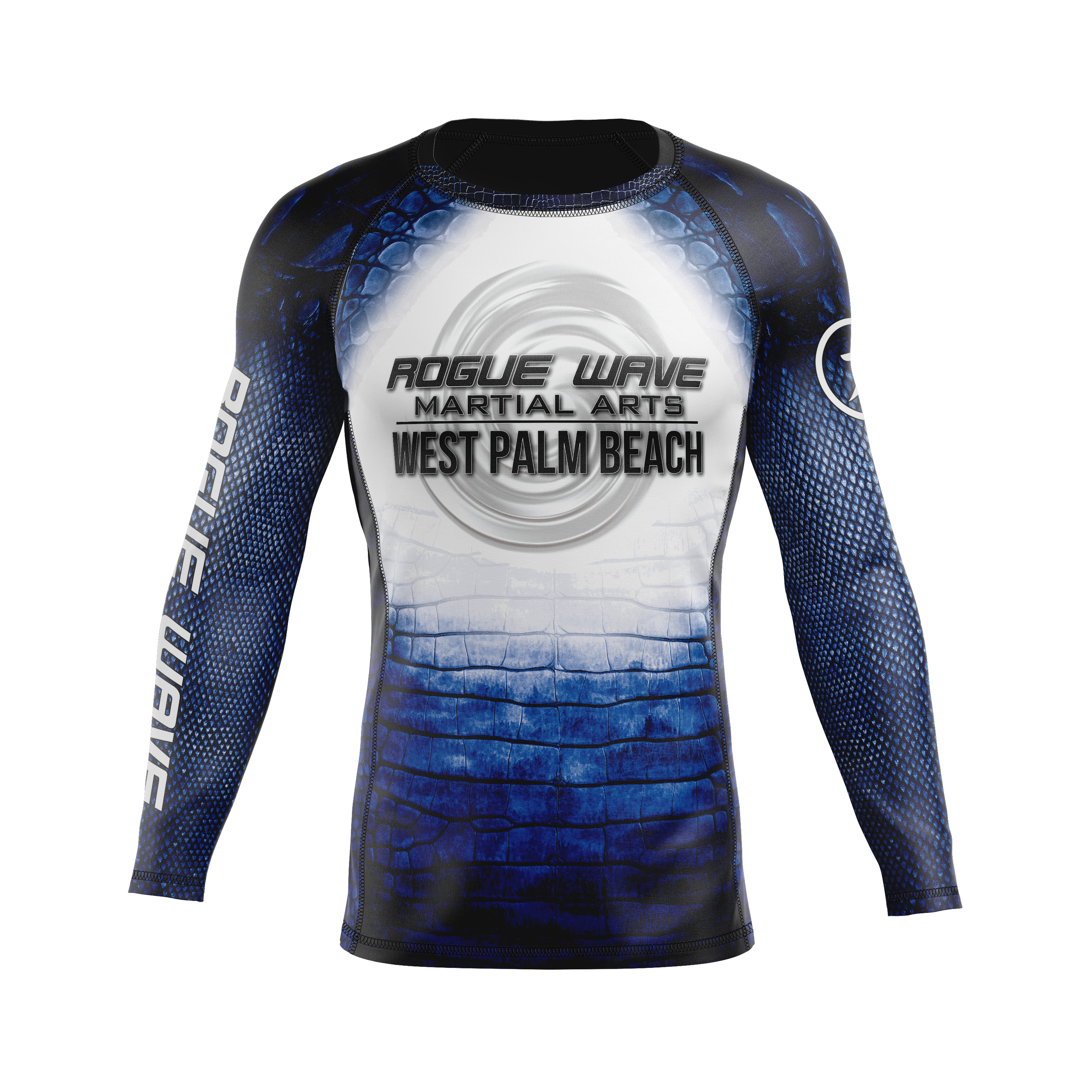 Rogue Wave men's rash guard Gator, blue