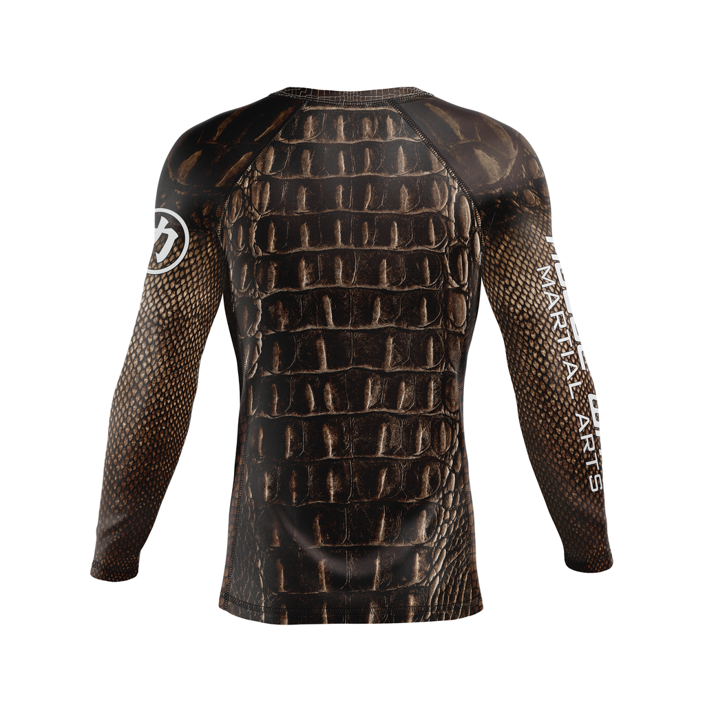 Rogue Wave men's rash guard Gator, brown