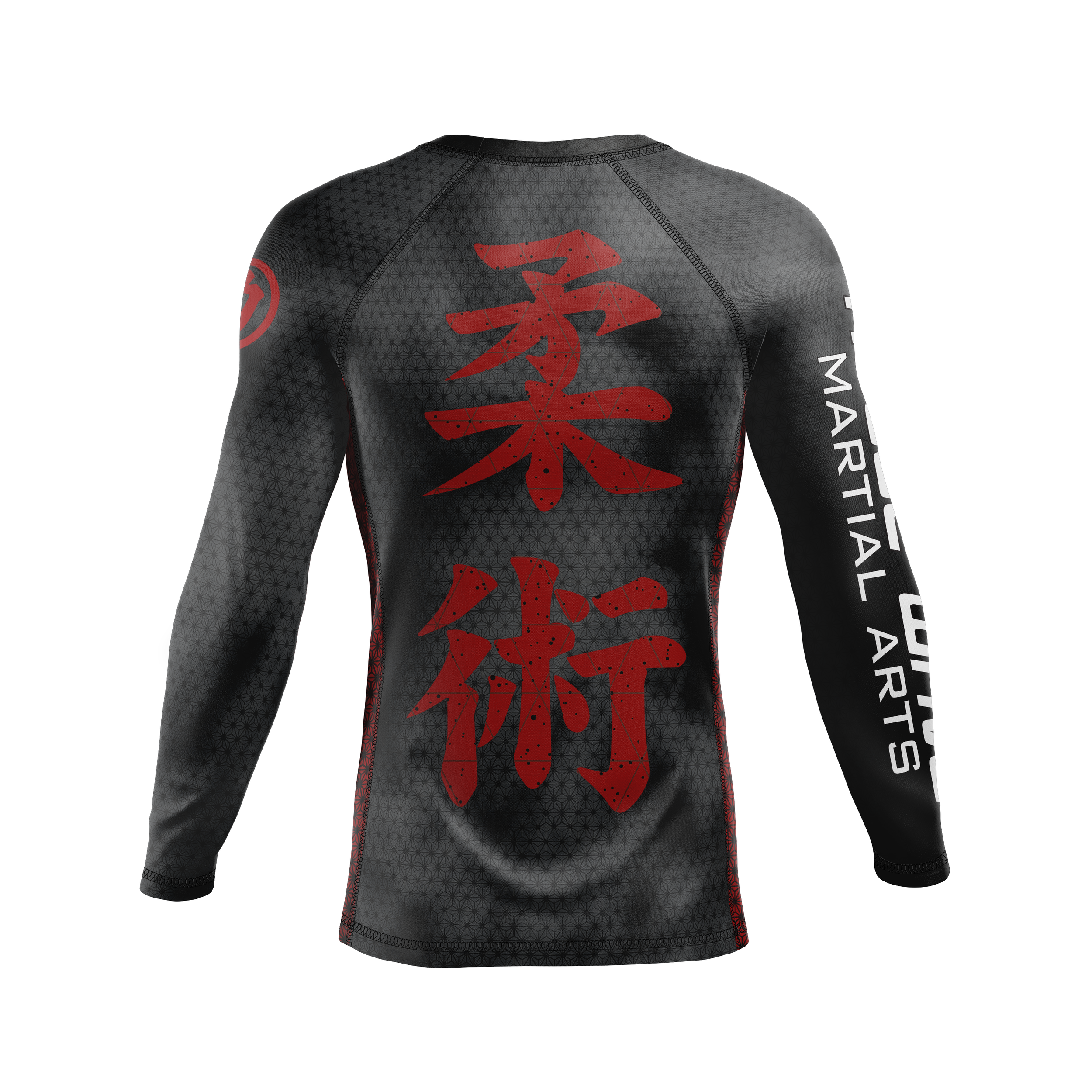 Rogue Wave men's rash guard Fractal, black