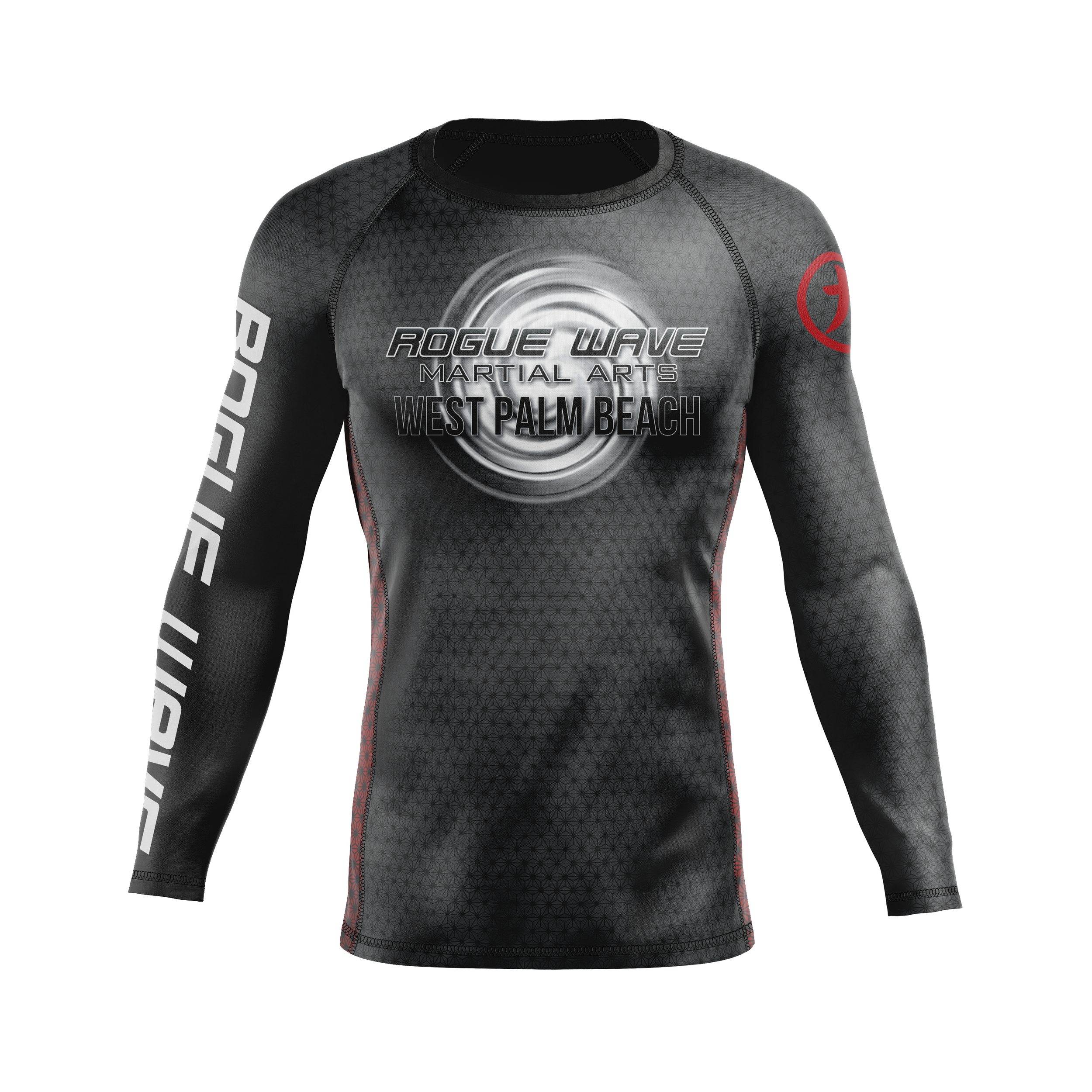 Rogue Wave men's rash guard Fractal, black