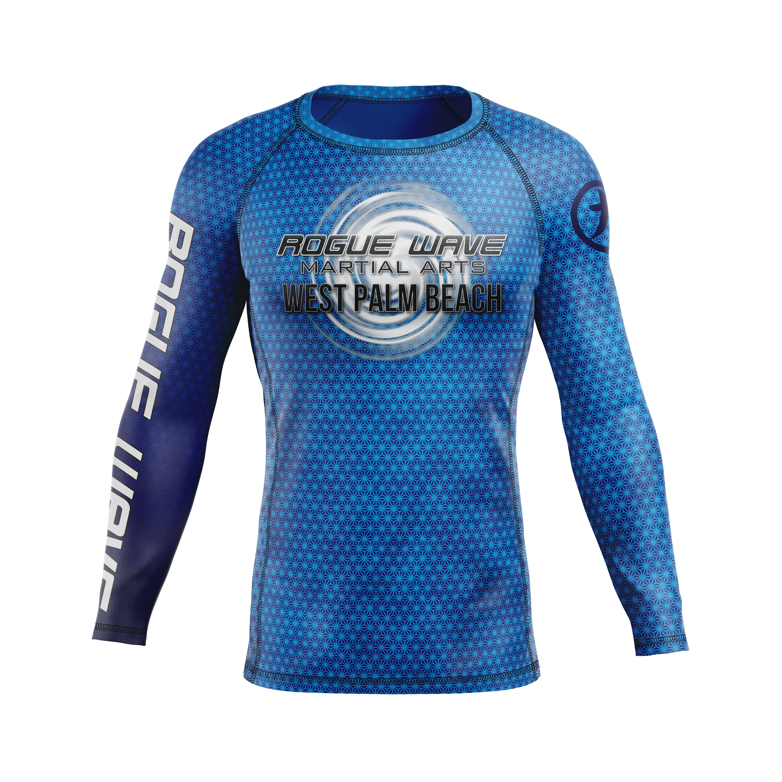 Rogue Wave men's rash guard Fractal, blue