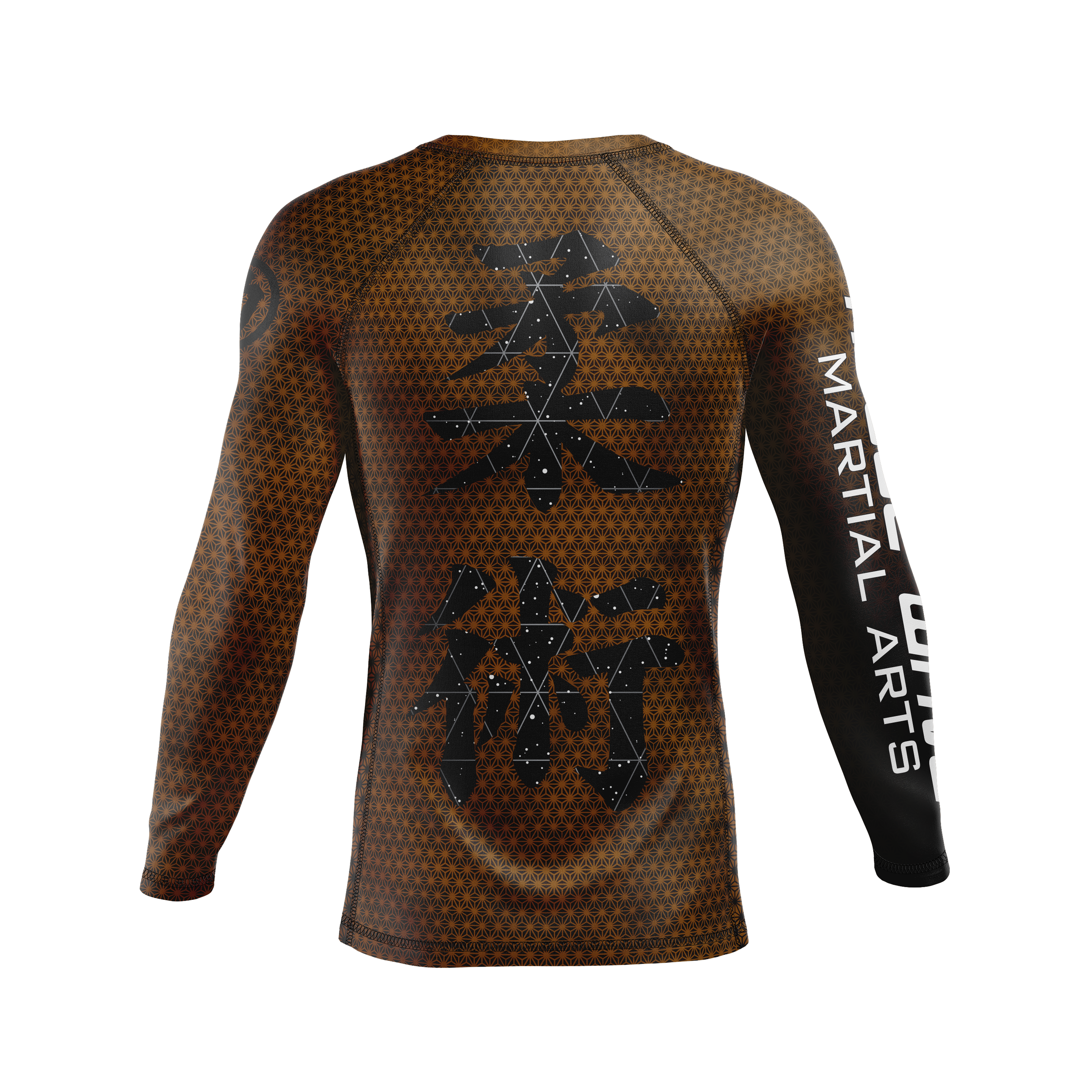 Rogue Wave men's rash guard Fractal, brown