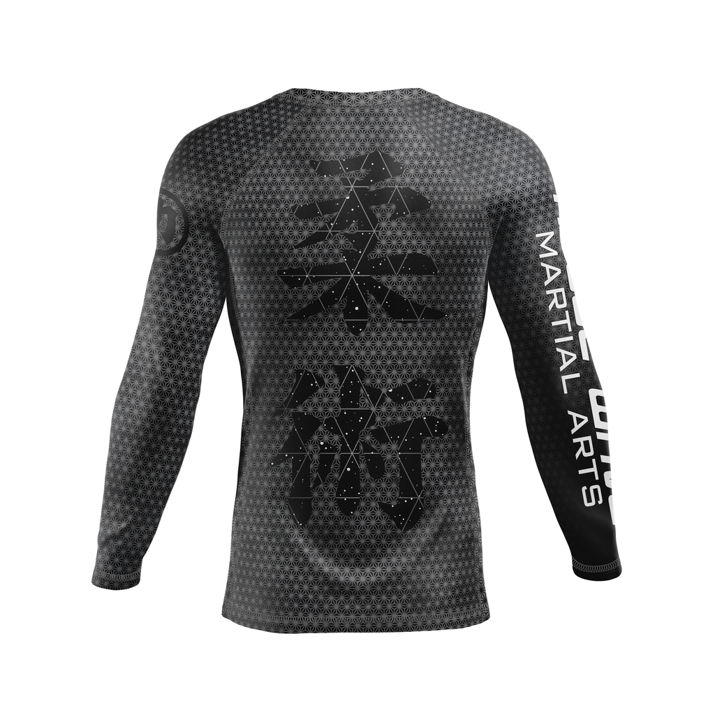 Rogue Wave men's rash guard Fractal, grey