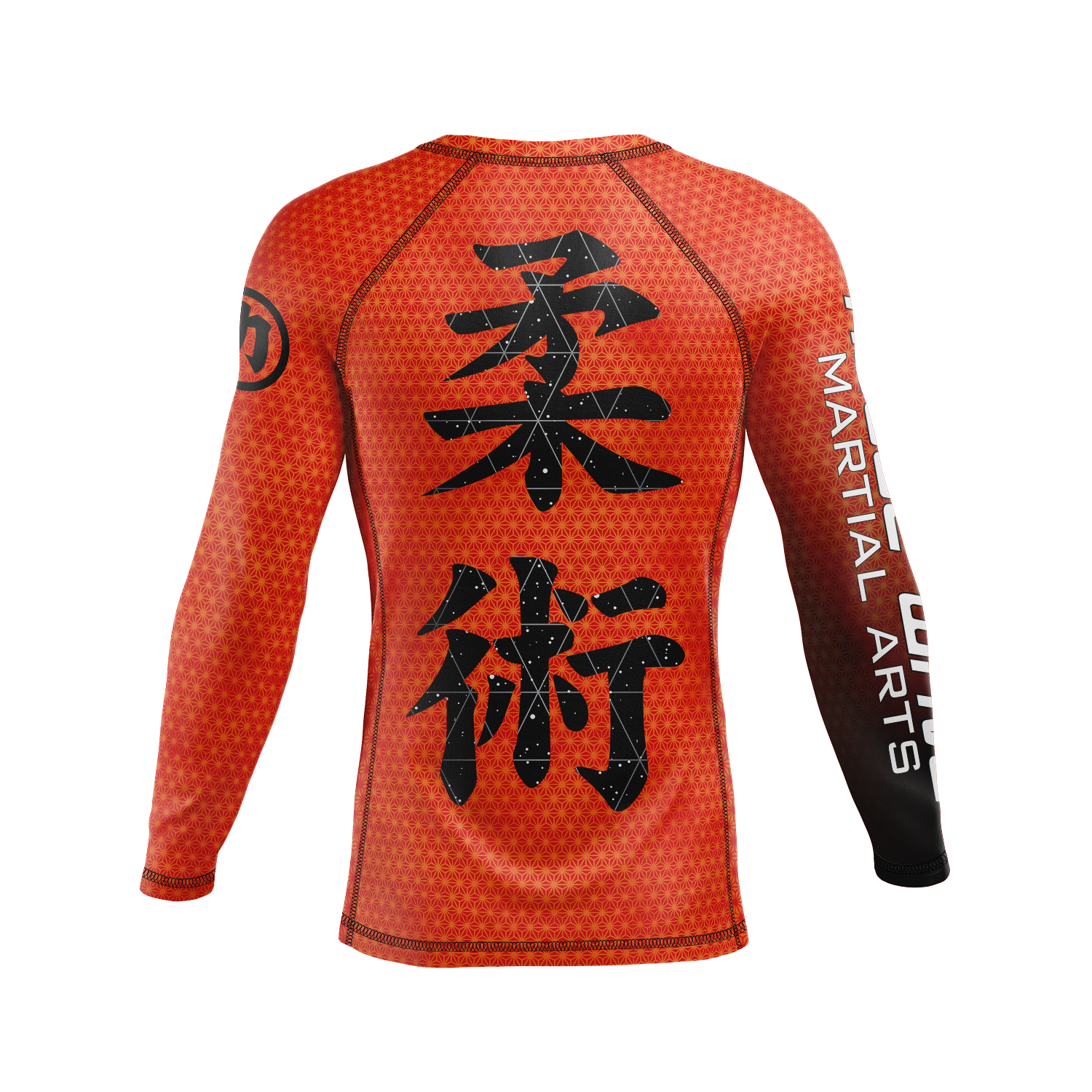 Rogue Wave men's rash guard Fractal, orange