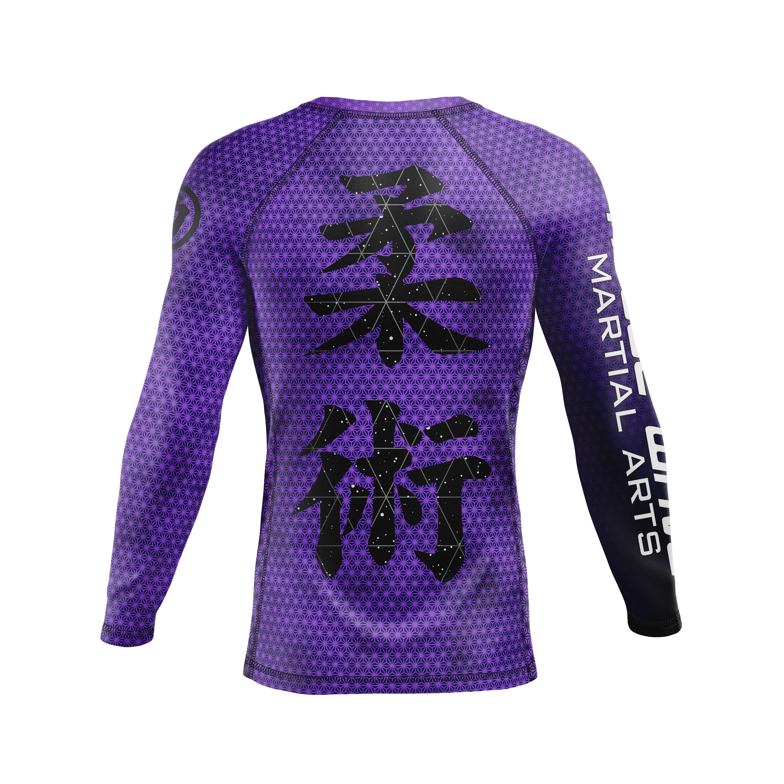 Rogue Wave men's rash guard Fractal, purple