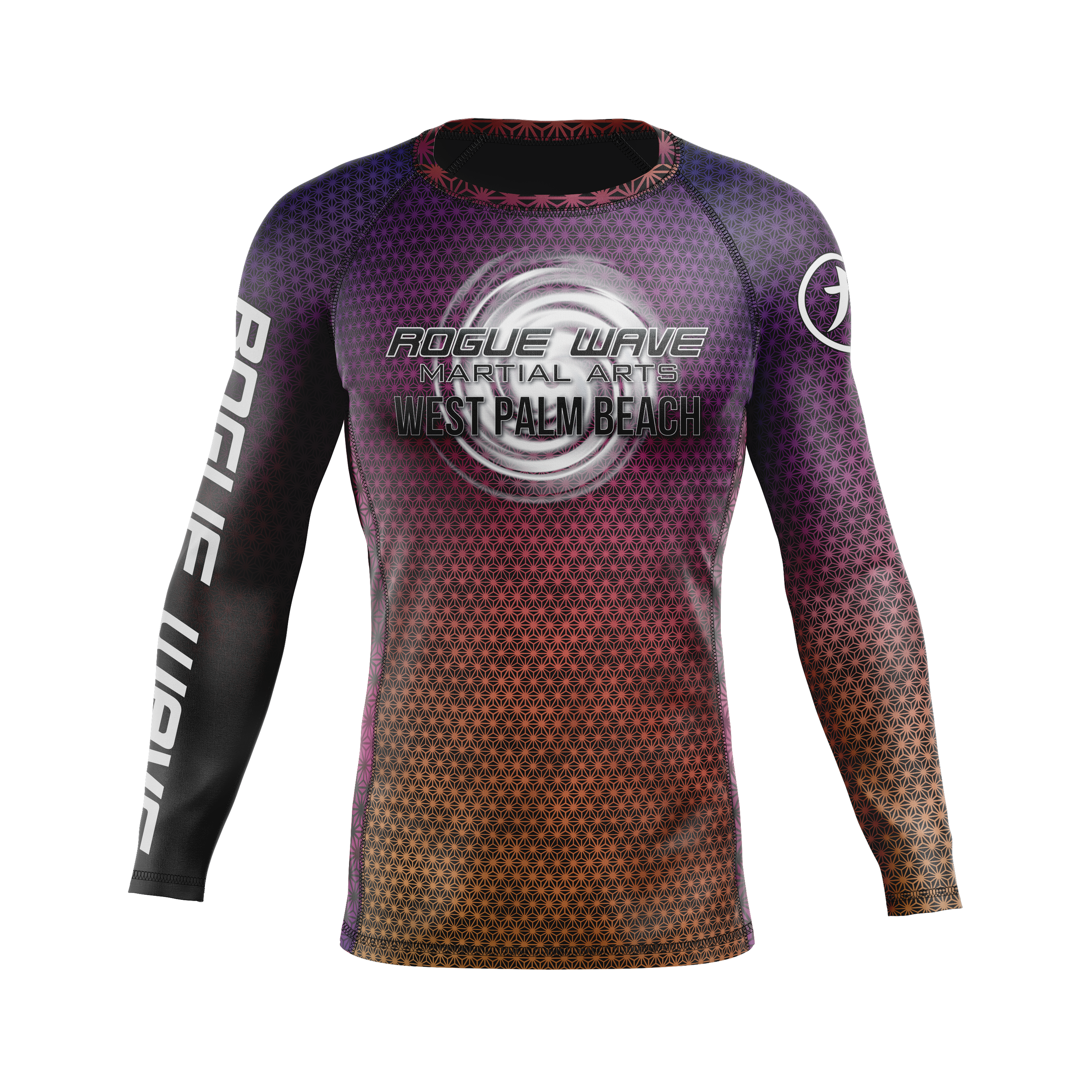 Rogue Wave men's rash guard Fractal, unranked gradient