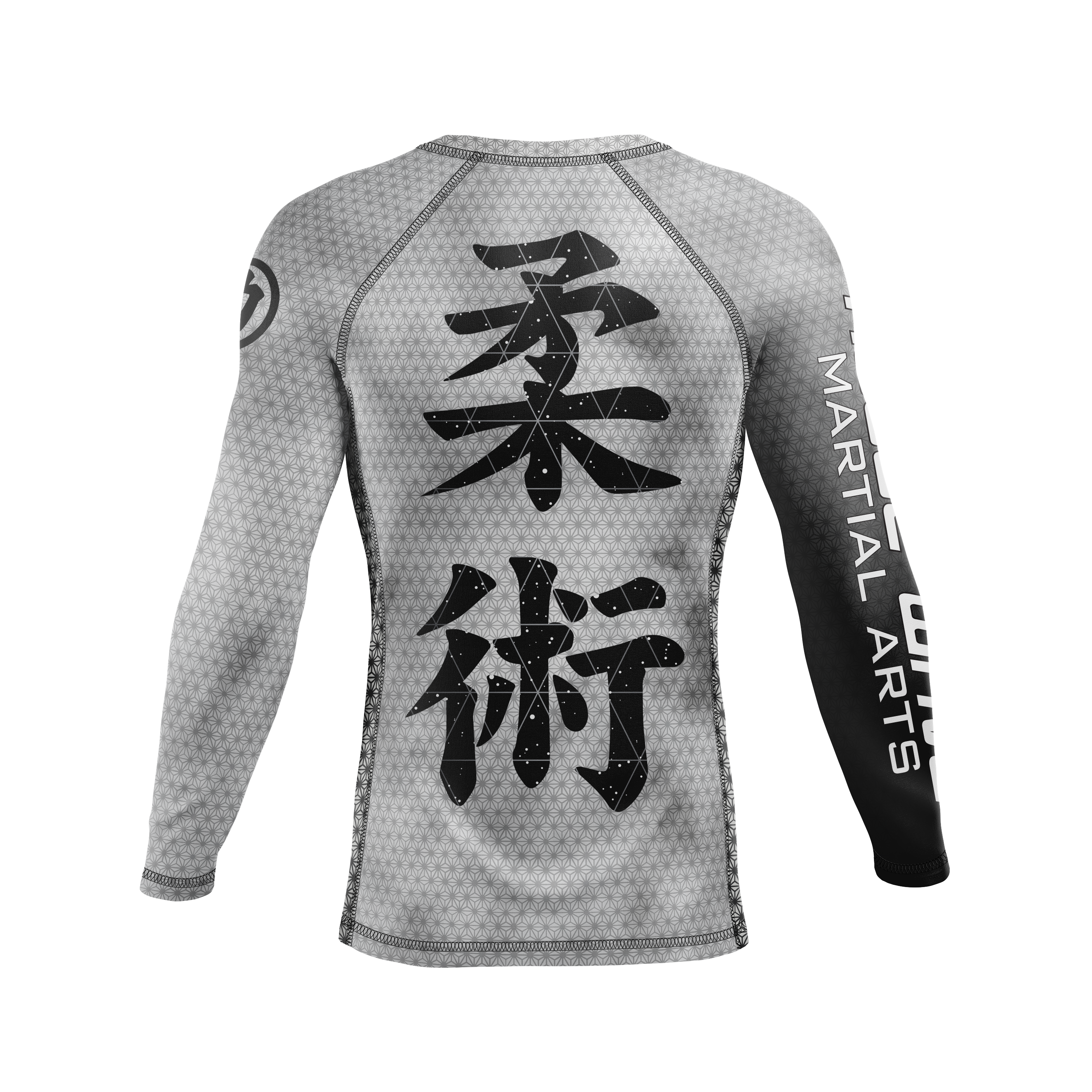 Rogue Wave men's rash guard Fractal, white