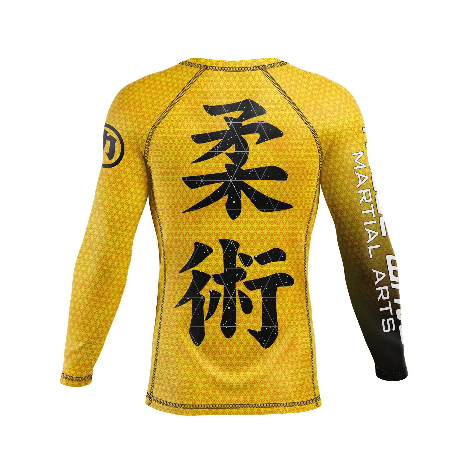 Rogue Wave men's rash guard Fractal, yellow