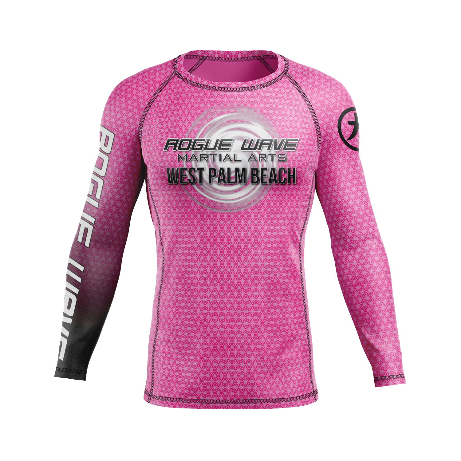 Rogue Wave men's rash guard Fractal, pink