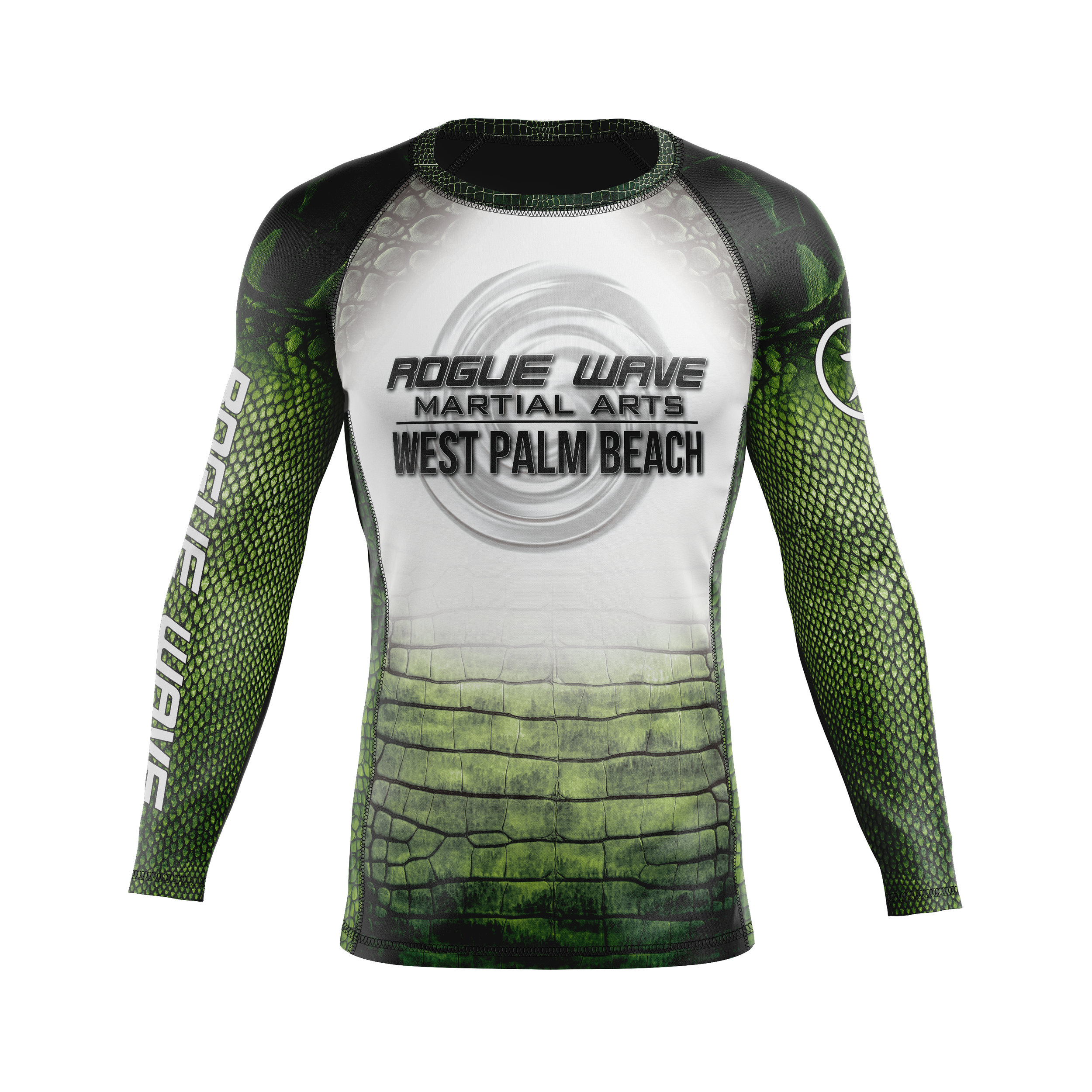 Rogue Wave men's rash guard Gator, green