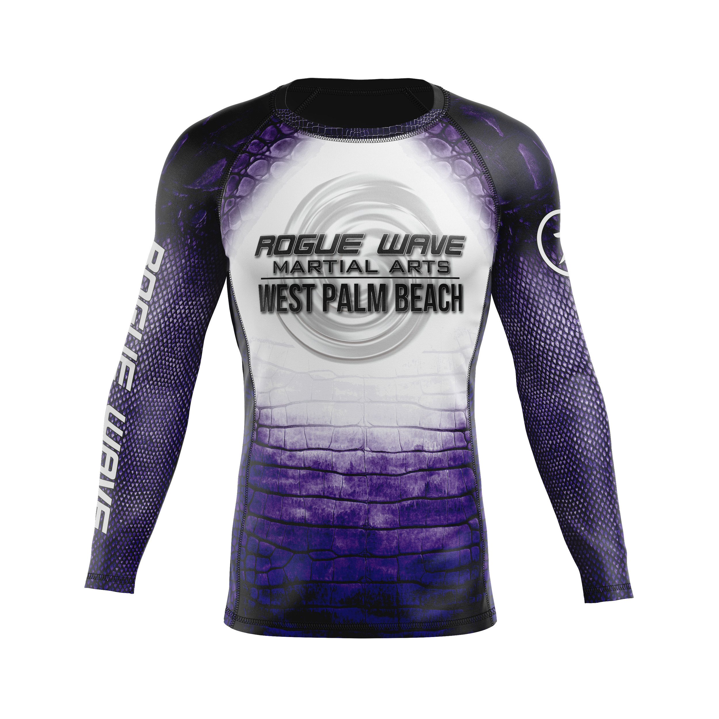 Rogue Wave men's rash guard Gator, purple
