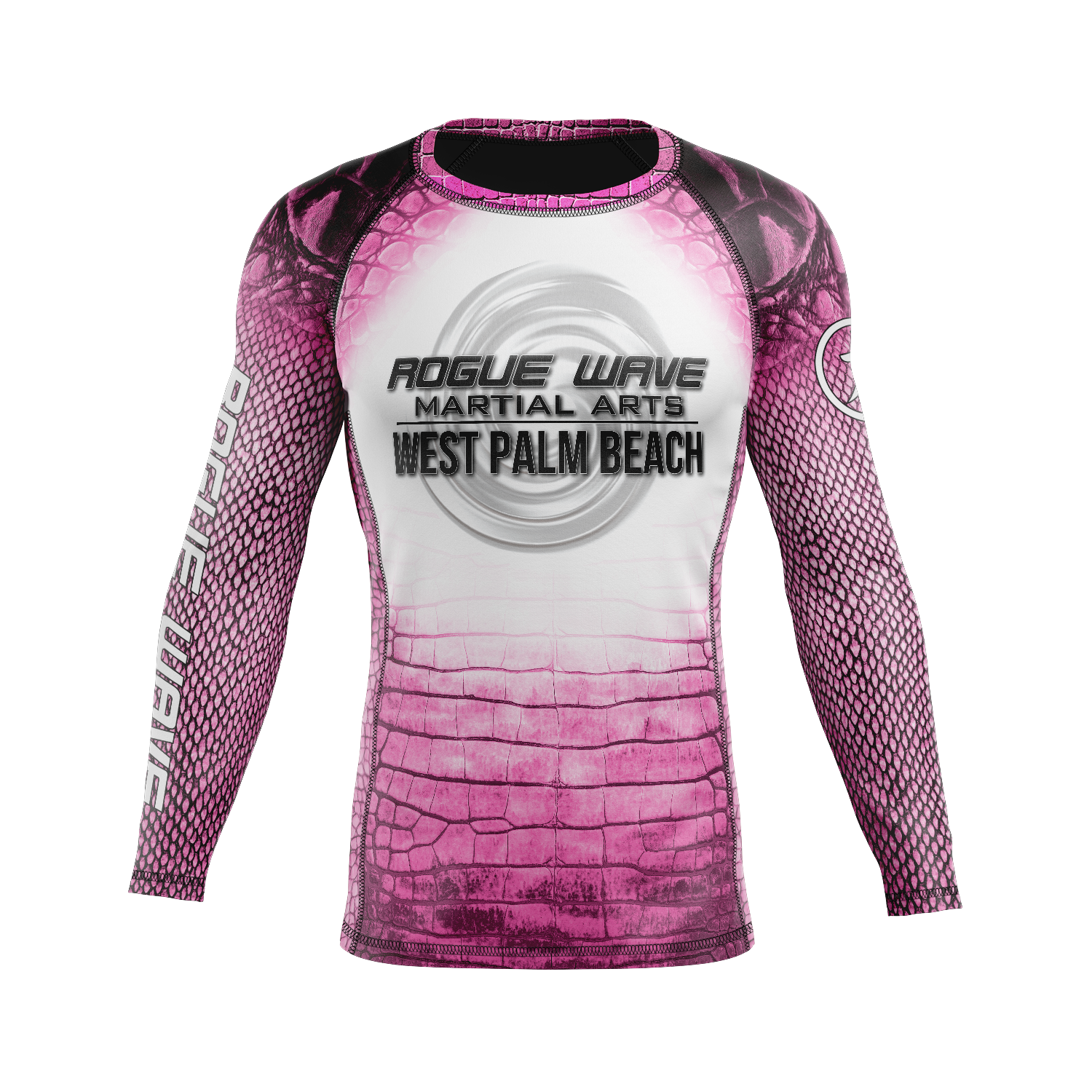Rogue Wave men's rash guard Gator, pink