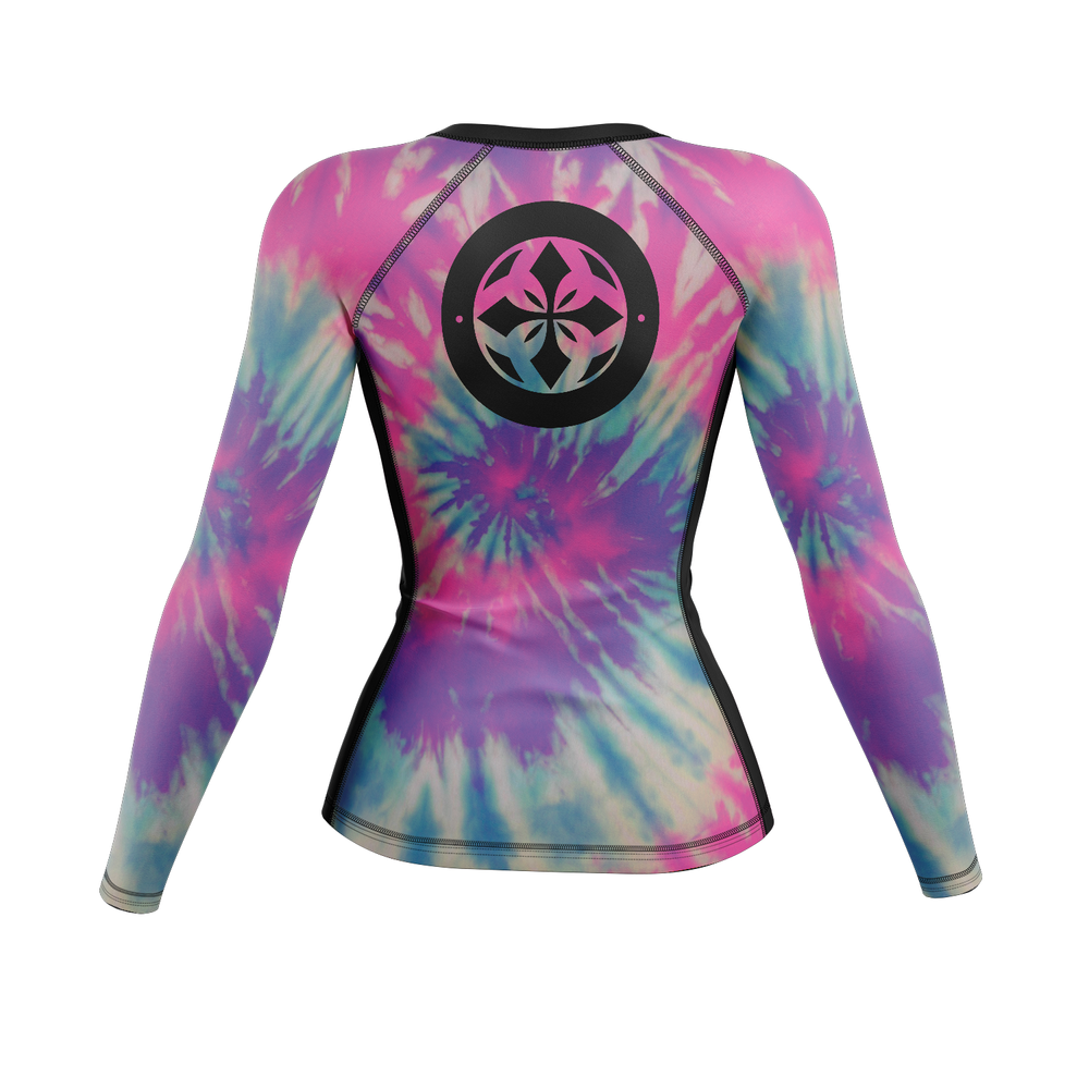 410 Academy women's rash guard Tie-Dye, purple