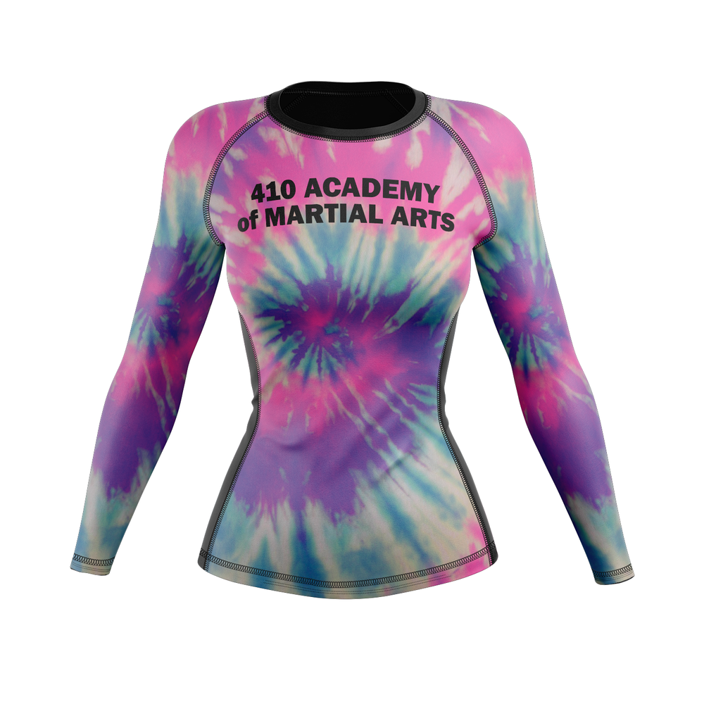 410 Academy women's rash guard Tie-Dye, purple