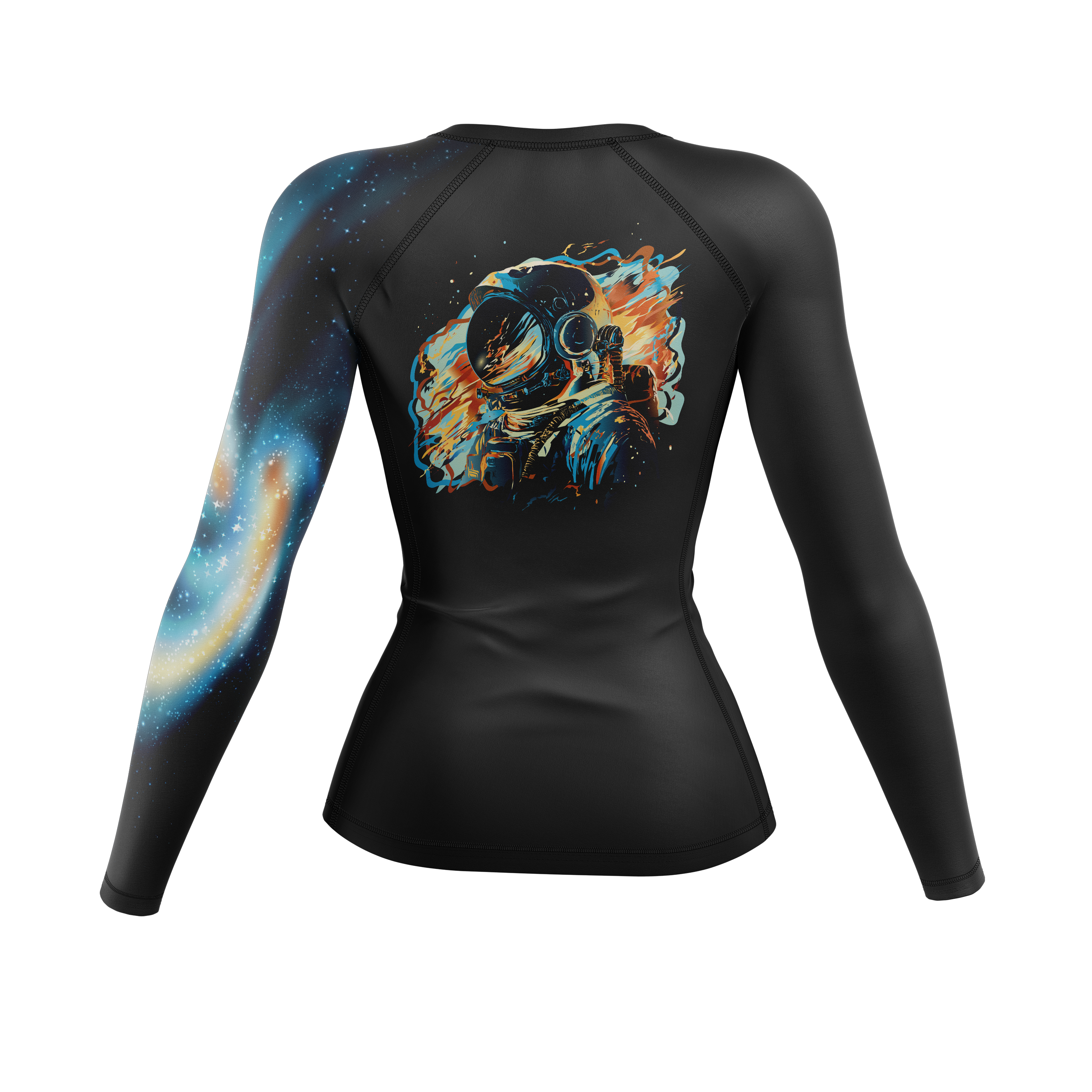 10P Airlock BJJ women's rash guard Galaxy, black