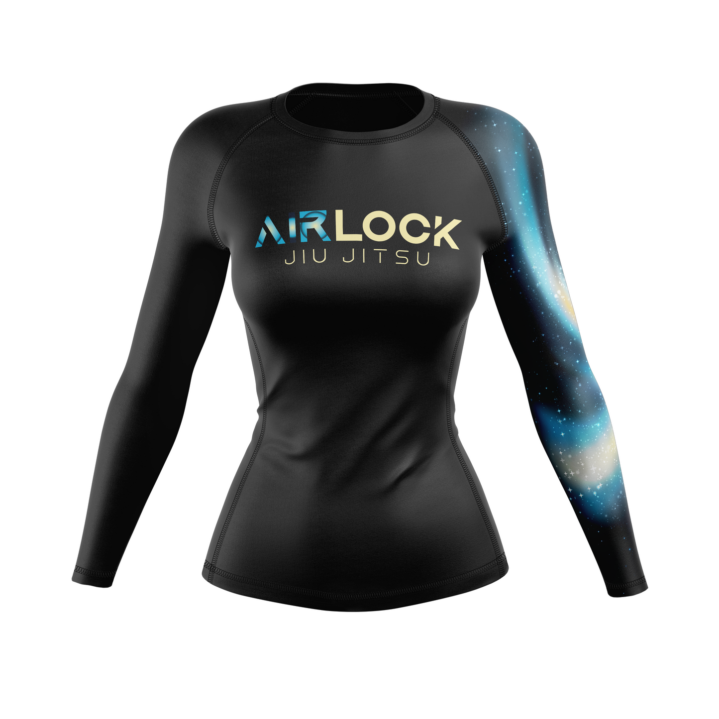 Airlock BJJ women's rash guard Galaxy, black