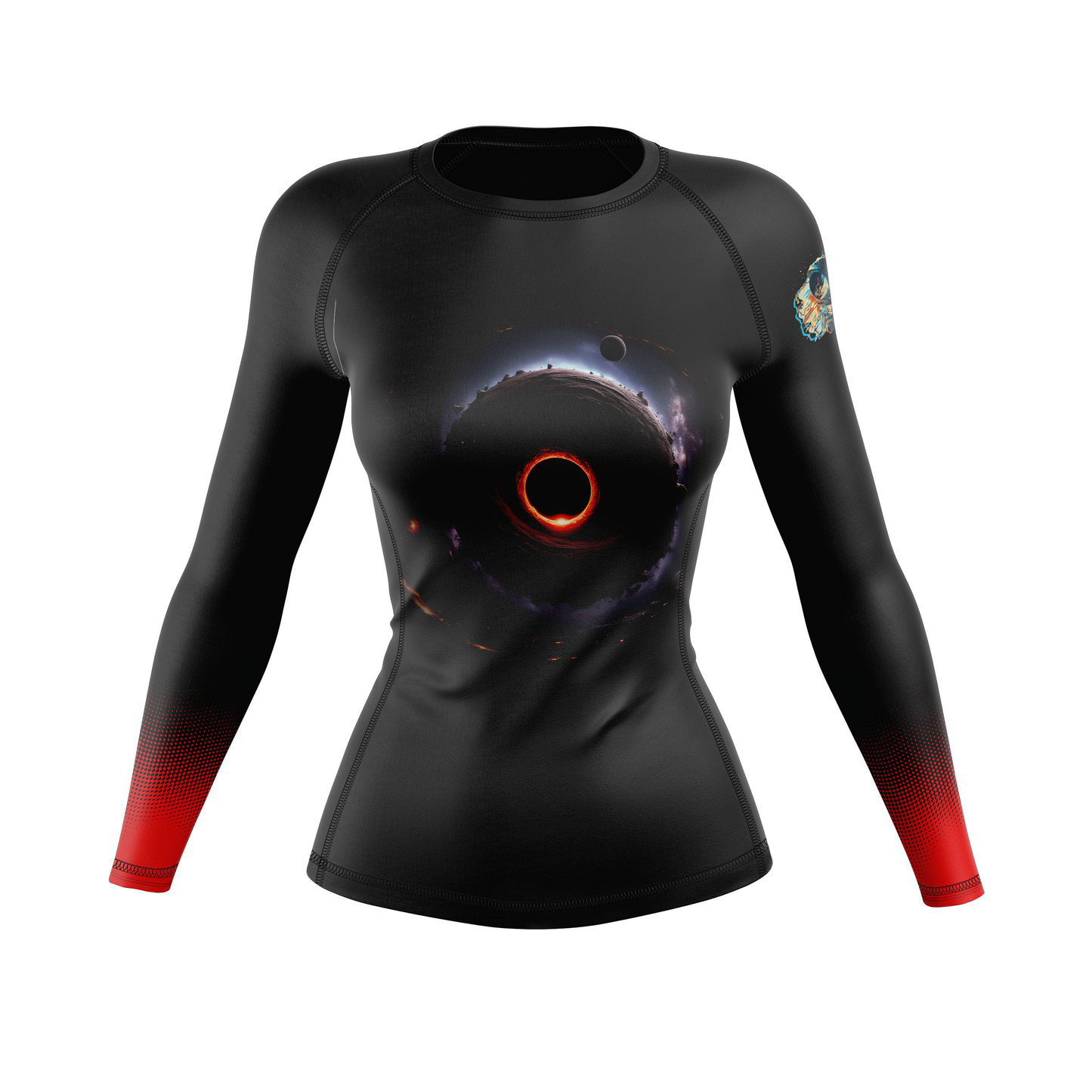 Airlock BJJ women's rash guard Ranked, black