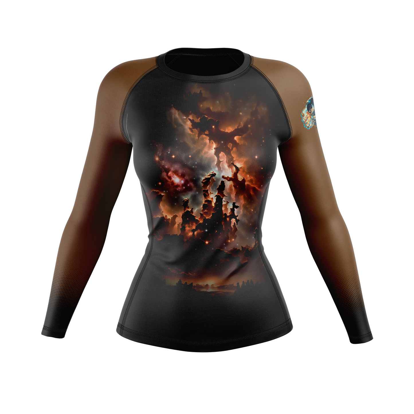 Airlock BJJ women's rash guard Ranked, brown